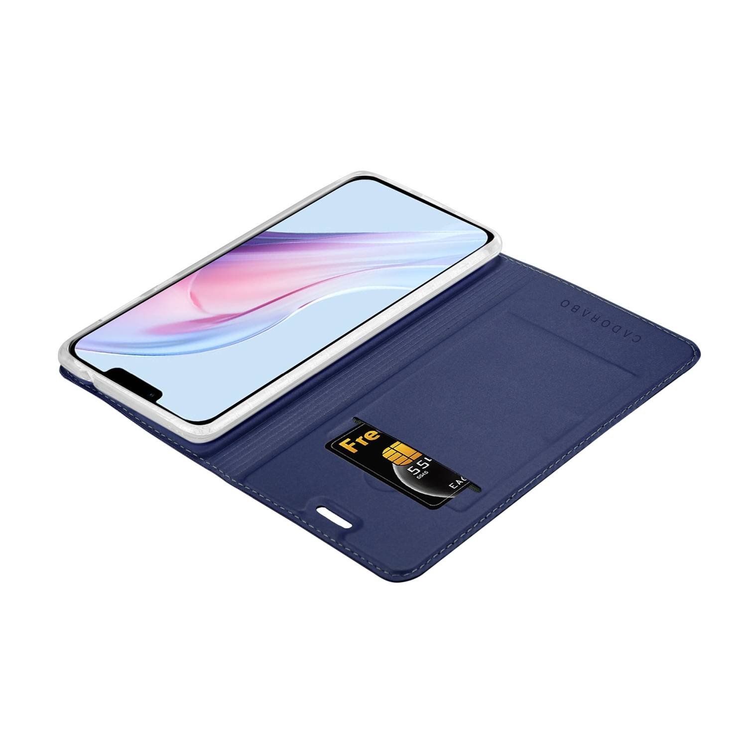Cadorabo Handyhülle für Apple iPhone 13 PRO Schutz Hülle in Blau Cover Etui Book Case Booklet