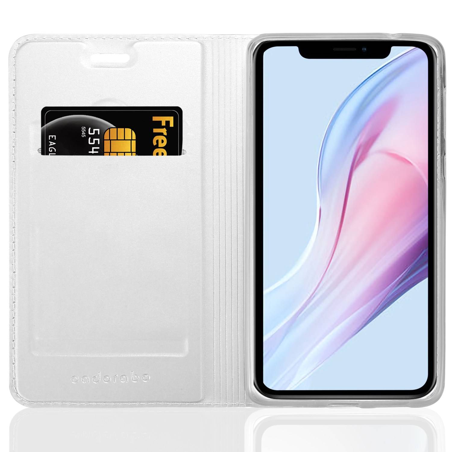 Cadorabo Handyhülle für Apple iPhone 13 PRO Schutz Hülle in Silber Cover Etui Book Case Booklet