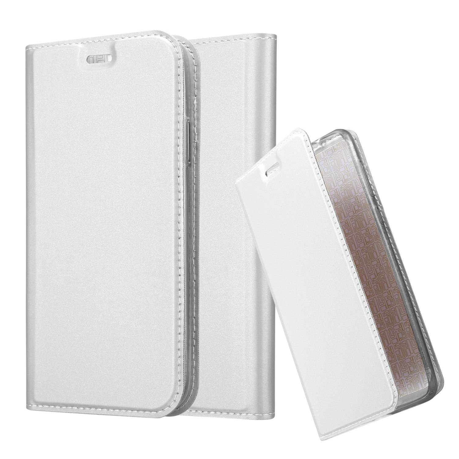 Cadorabo Handyhülle für Apple iPhone 13 PRO Schutz Hülle in Silber Cover Etui Book Case Booklet