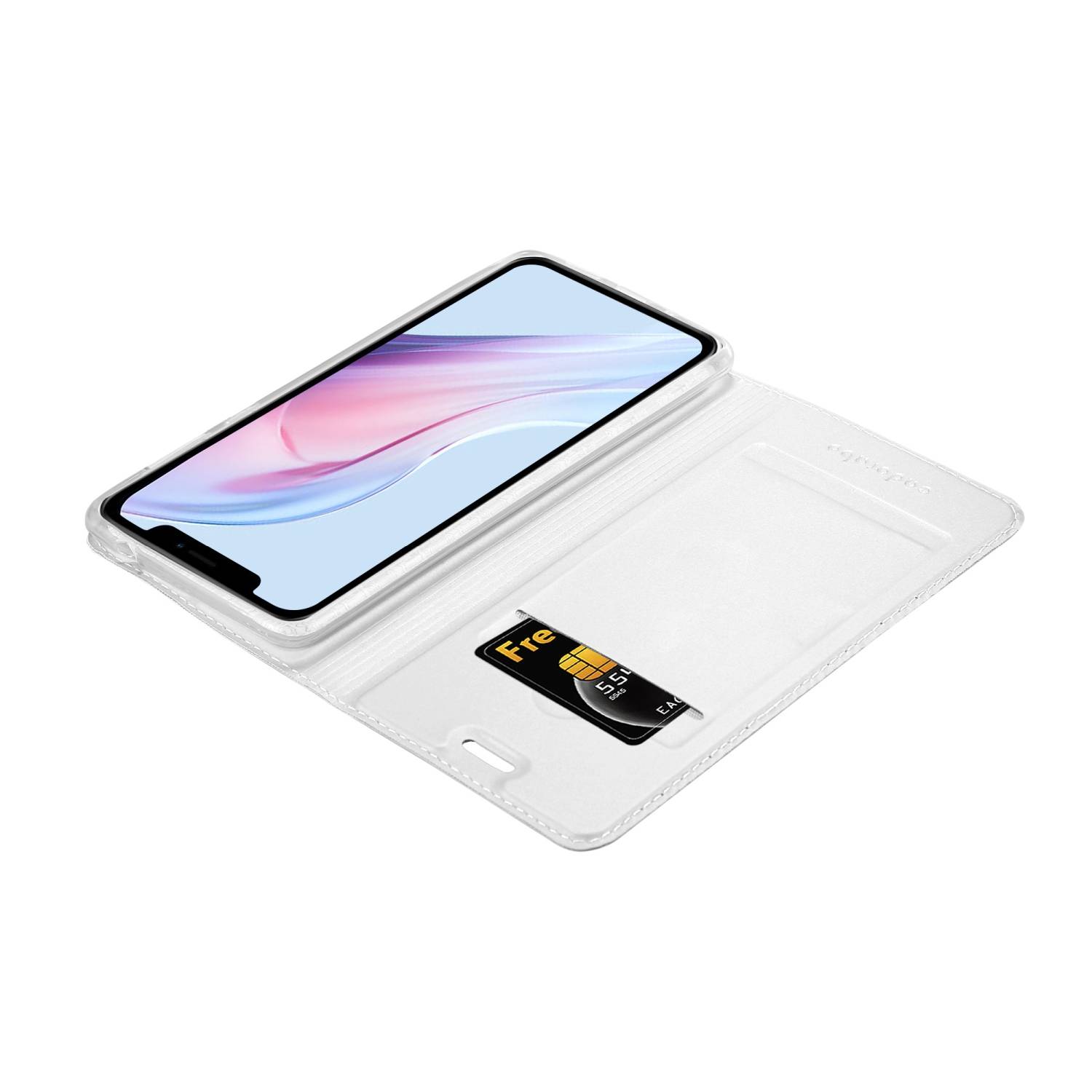 Cadorabo Handyhülle für Apple iPhone 13 PRO Schutz Hülle in Silber Cover Etui Book Case Booklet