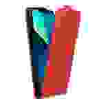Cadorabo Hülle für Apple iPhone 13 MINI Schutzhülle in Rot Flip Handyhülle Case Cover Etui Kunstleder