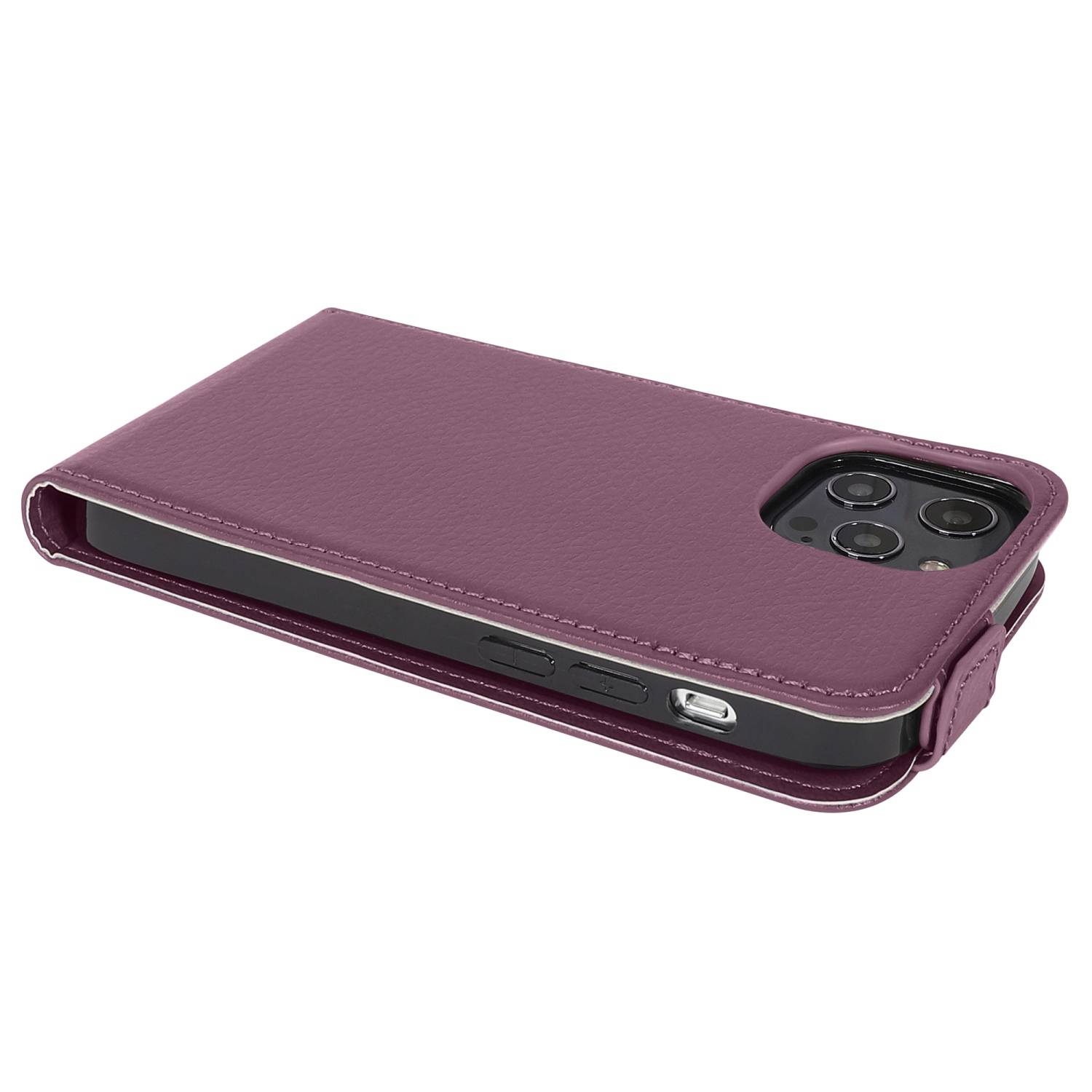 Cadorabo Hülle für Apple iPhone 13 PRO Schutzhülle in Lila Flip Handyhülle Case Cover Etui Kunstleder