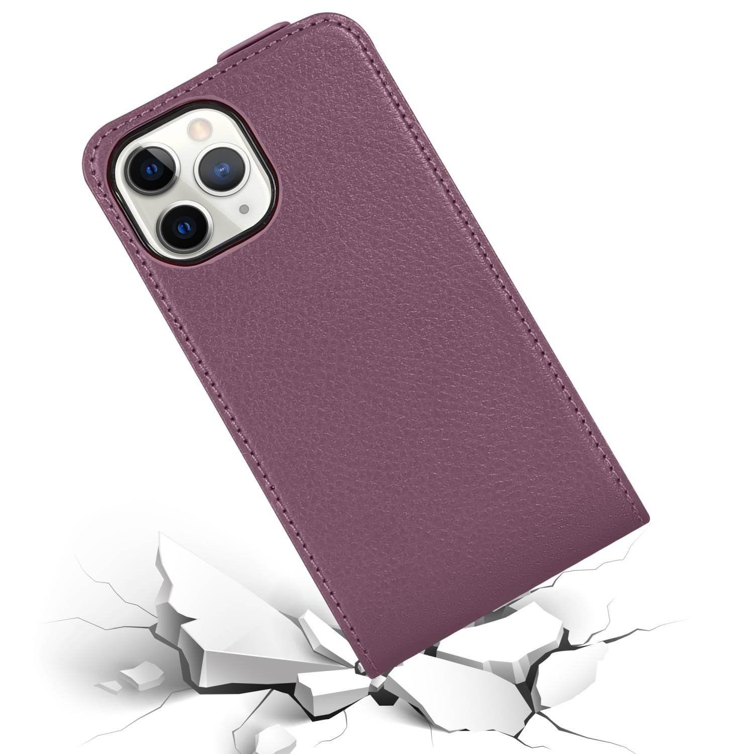 Cadorabo Hülle für Apple iPhone 13 PRO Schutzhülle in Lila Flip Handyhülle Case Cover Etui Kunstleder