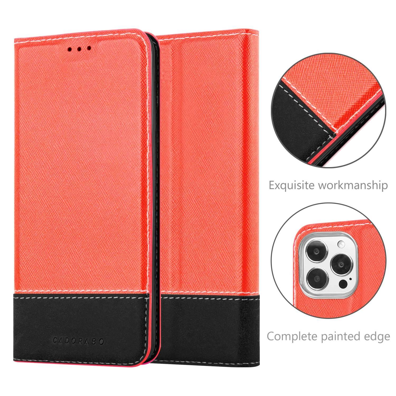 Cadorabo Hülle für Apple iPhone 13 PRO Schutzhülle in Rot SHandyhülle Book Case Etui Kunstleder