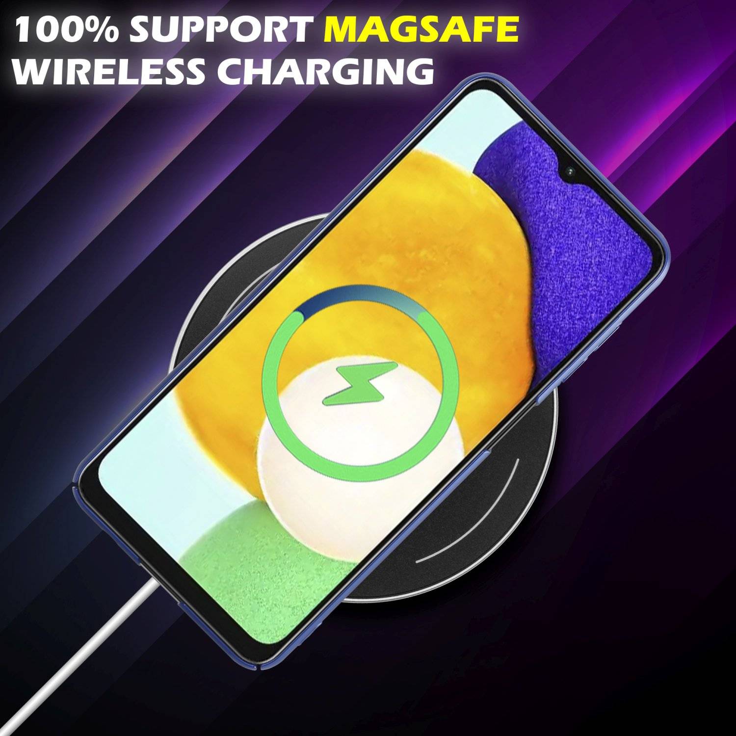 Cadorabo Hülle für Samsung Galaxy A13 5G Schutzhülle in Blau Hard Case Handy Hülle Etui