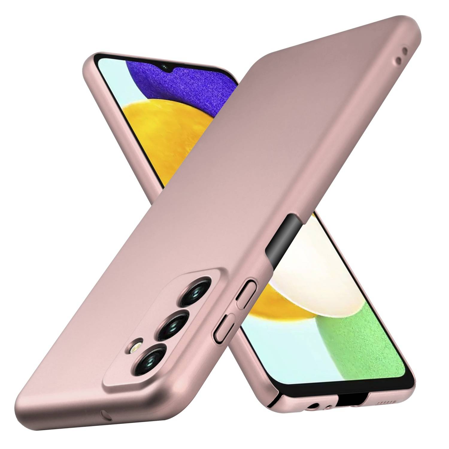 Cadorabo Hülle für Samsung Galaxy A13 5G Schutzhülle in Rosa Hard Case Handy Hülle Etui