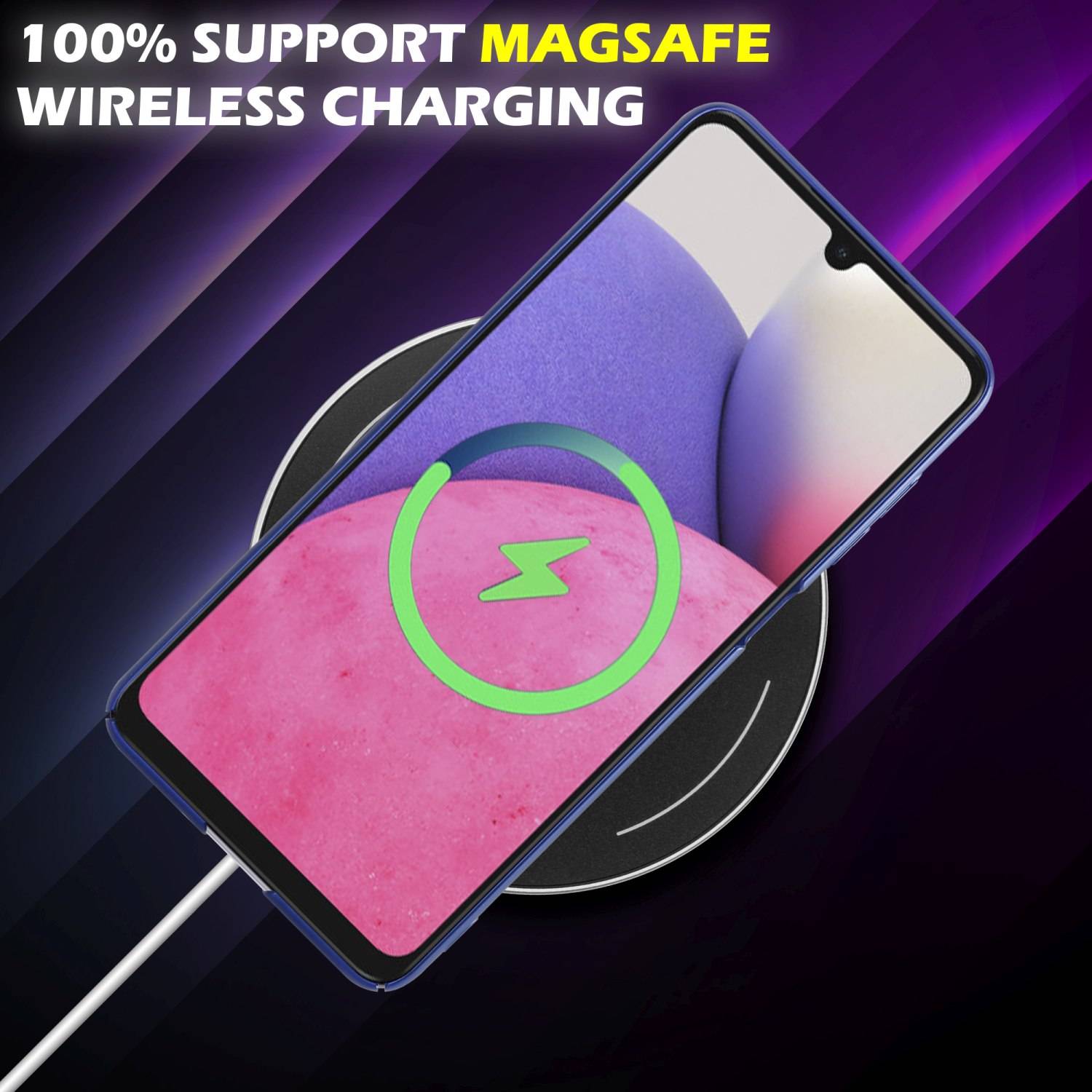 Cadorabo Hülle für Samsung Galaxy A33 5G Schutzhülle in Blau Hard Case Handy Hülle Etui