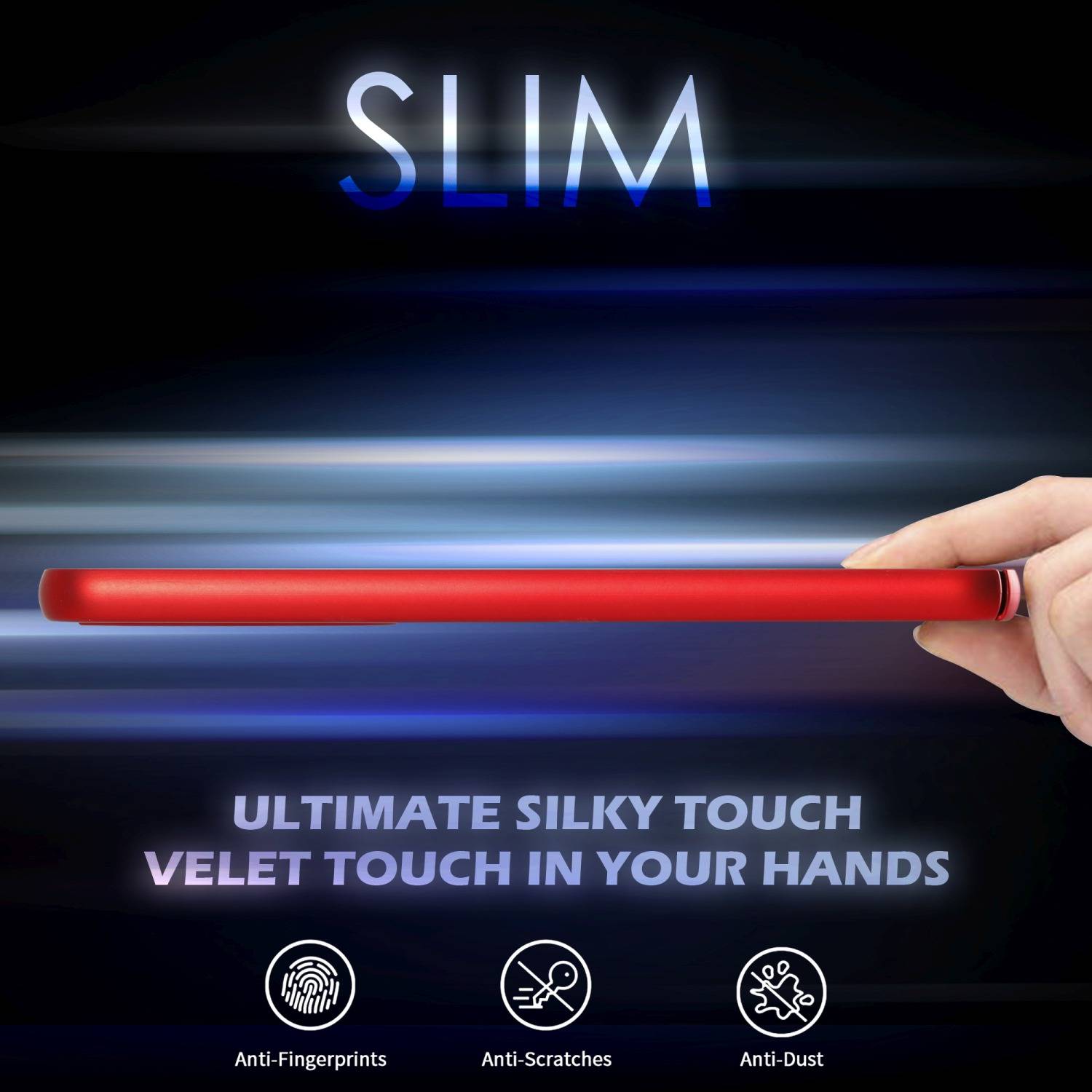 Cadorabo Hülle für Samsung Galaxy S22 PLUS Schutzhülle in Rot Hard Case Handy Hülle Etui