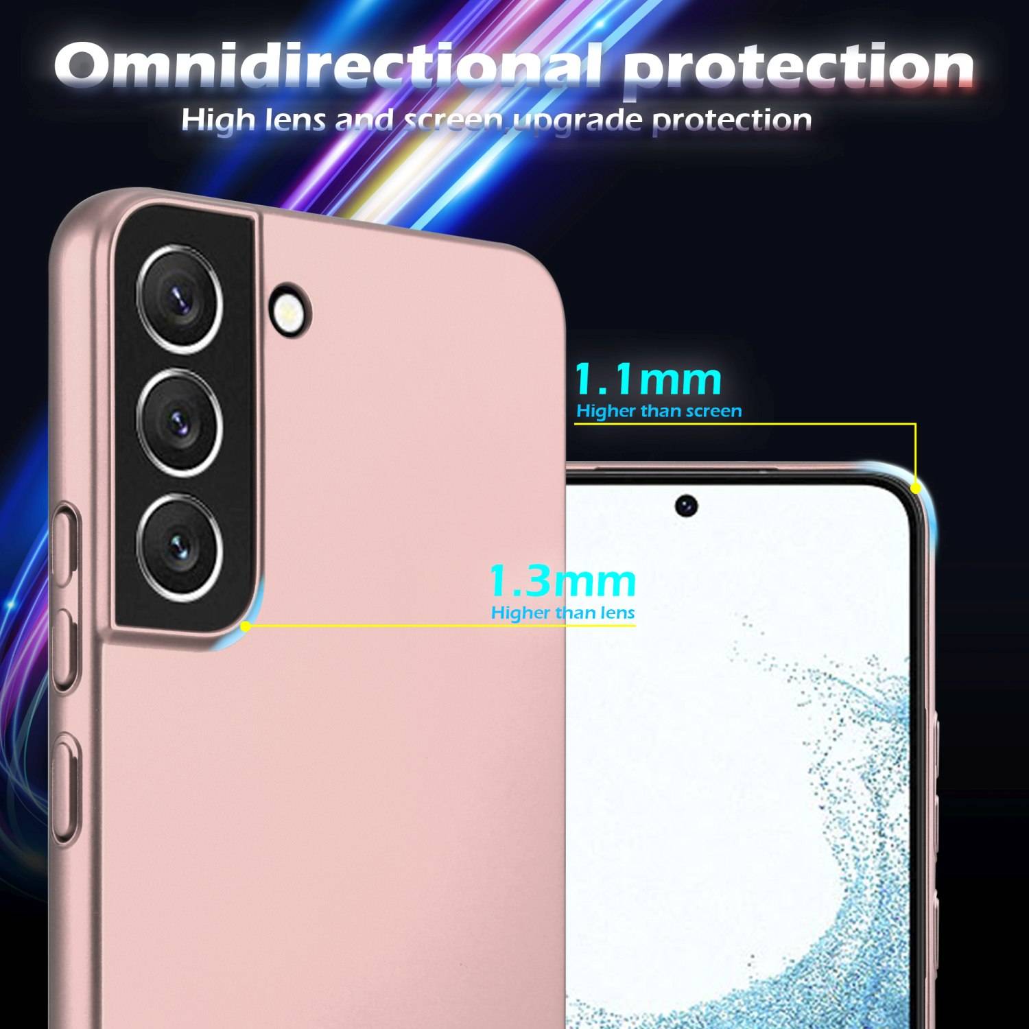 Cadorabo Hülle für Samsung Galaxy S22 PLUS Schutzhülle in Rosa Hard Case Handy Hülle Etui