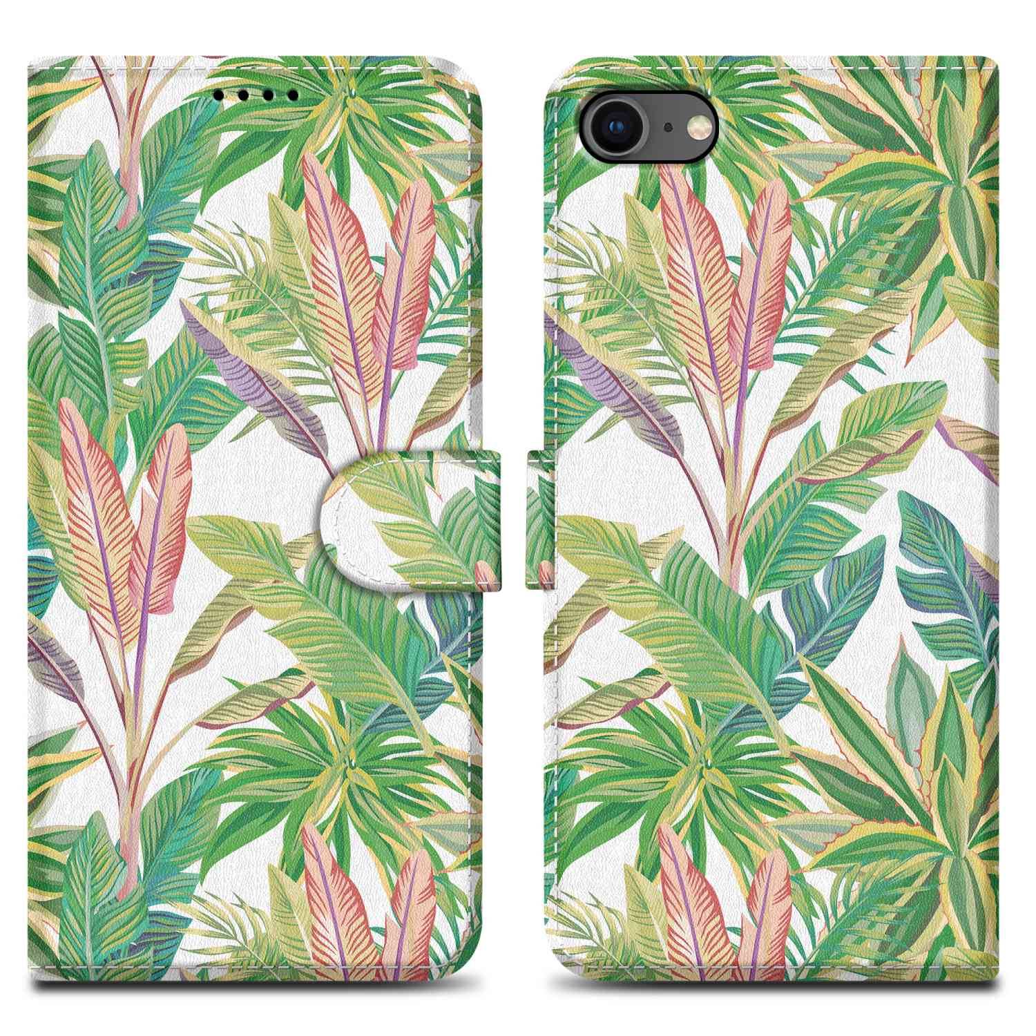 Cadorabo Schutzhülle für Apple iPhone 7 / 7S / 8 / SE 2020 Hülle Design Grüner Regenwald No.8 Handyhülle Schutzhülle