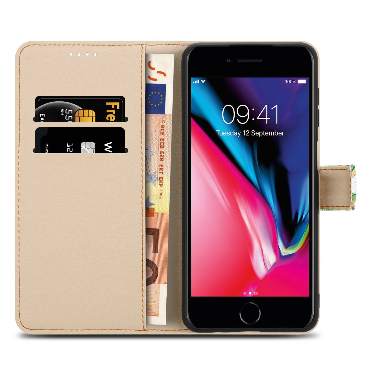 Cadorabo Schutzhülle für Apple iPhone 7 / 7S / 8 / SE 2020 Hülle Design Grüner Regenwald No.8 Handyhülle Schutzhülle