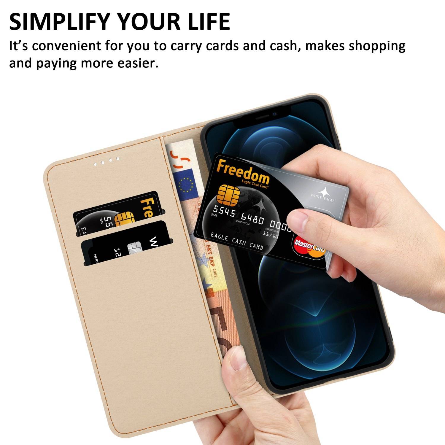 Cadorabo Schutzhülle für Apple iPhone 12 / 12 PRO Hülle Design Lila Handyhülle Schutzhülle Etui Magnetisch Case Cover