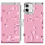 Cadorabo Schutzhülle für Apple iPhone 12 MINI Hülle Design Rosa Handyhülle Schutzhülle Etui Magnetisch Case Cover