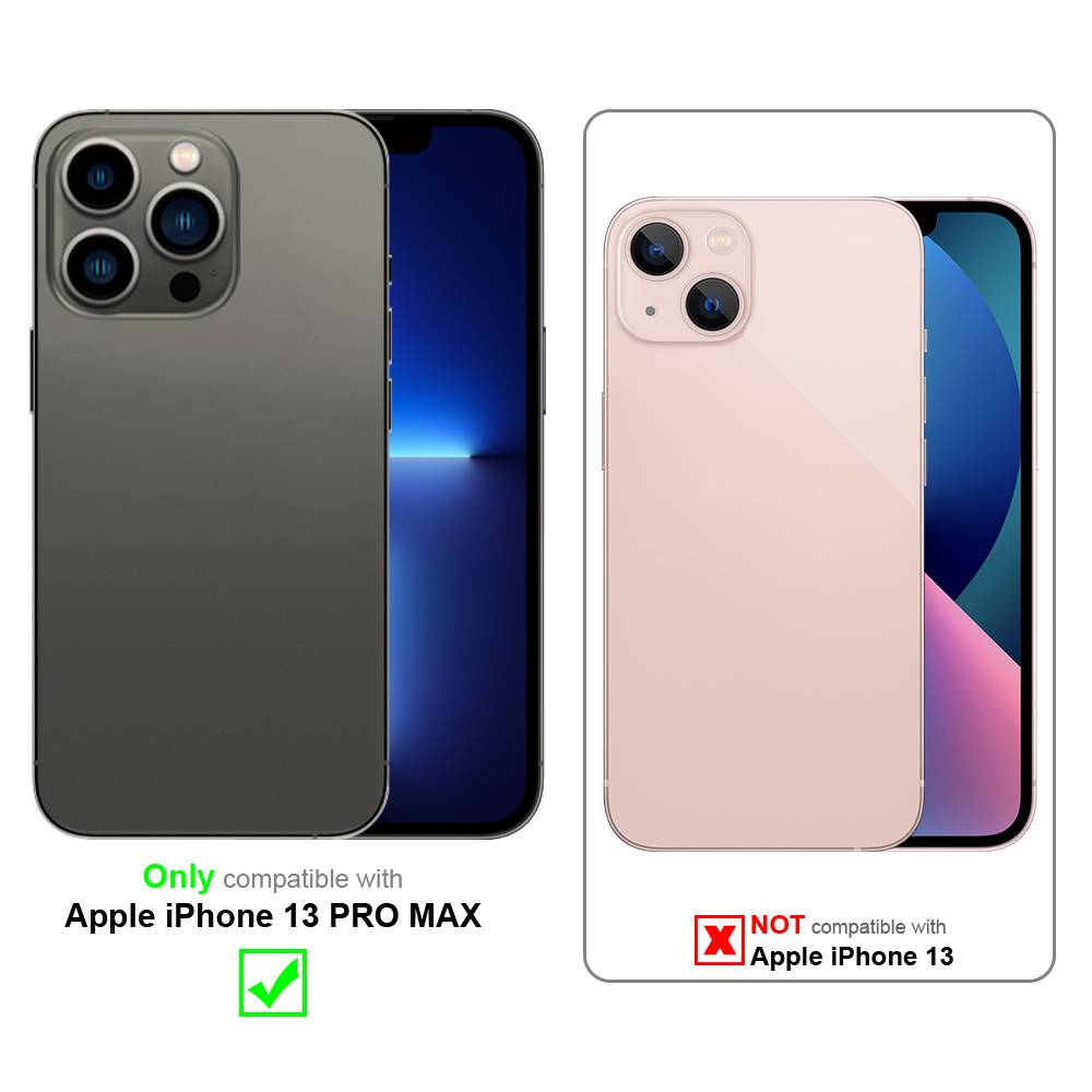 Cadorabo Schutzhülle für Apple iPhone 13 PRO MAX Hülle Design Blau Handyhülle Schutzhülle Etui Magnetisch Case Cover