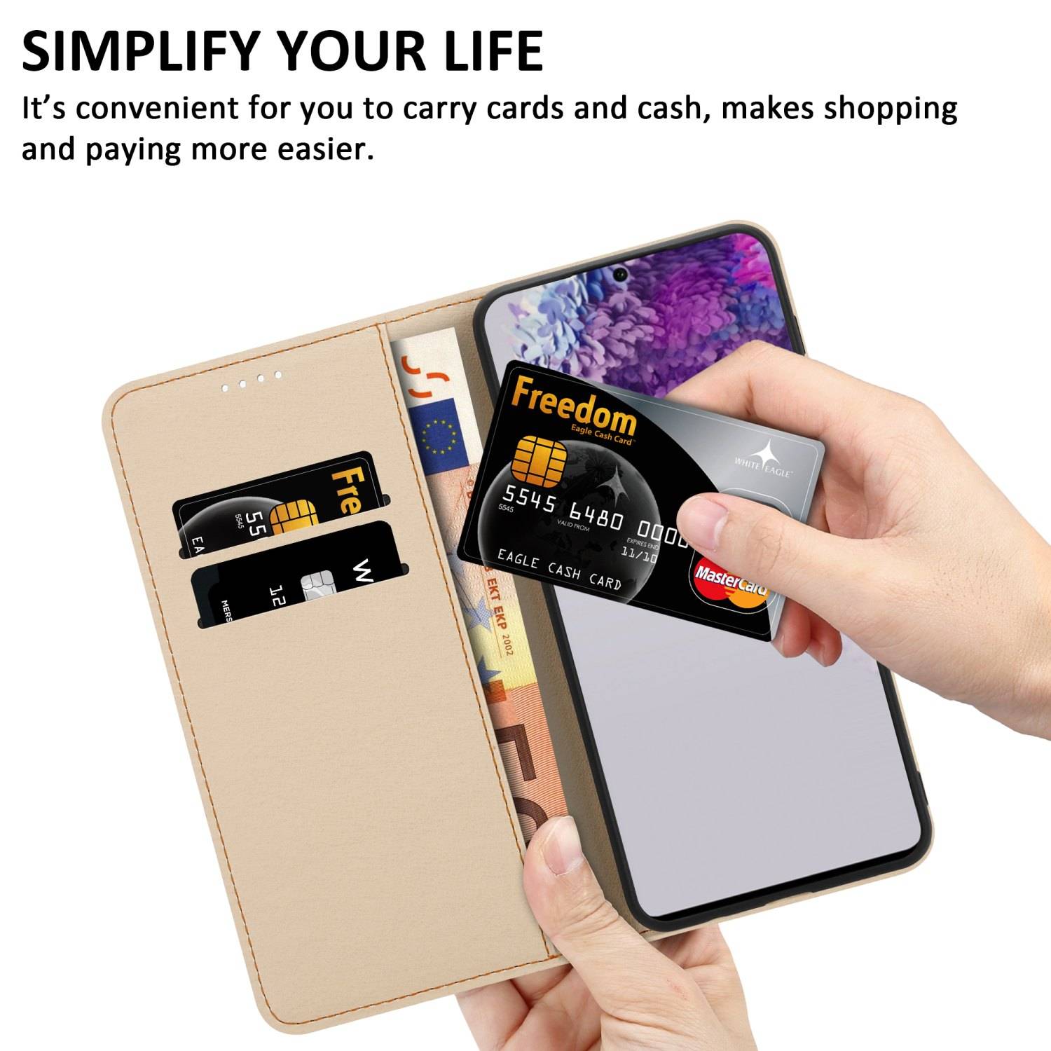 Cadorabo Schutzhülle für Samsung Galaxy S20 ULTRA Hülle Design Rosa Handyhülle Schutzhülle Etui Magnetisch Case Cover