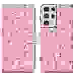 Cadorabo Schutzhülle für Samsung Galaxy S21 ULTRA Hülle Design Rosa Handyhülle Schutzhülle Etui Magnetisch Case Cover