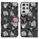 Cadorabo Schutzhülle für Samsung Galaxy S21 ULTRA Hülle Design Schwarz Handyhülle Schutzhülle Etui Magnetisch Case Cover