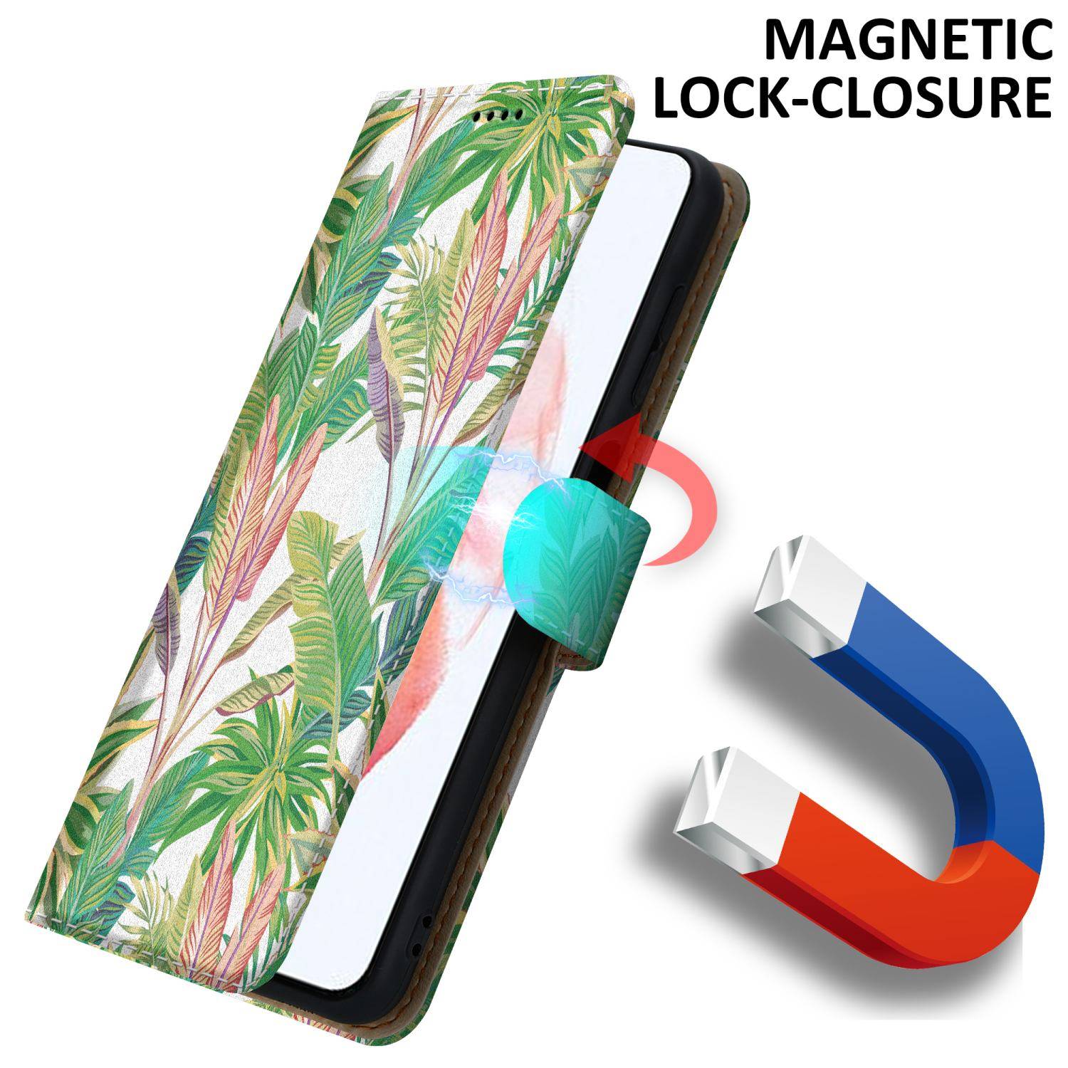 Cadorabo Schutzhülle für Samsung Galaxy S22 PLUS Hülle Design Grüner Regenwald No.8 Handyhülle Schutzhülle Etui