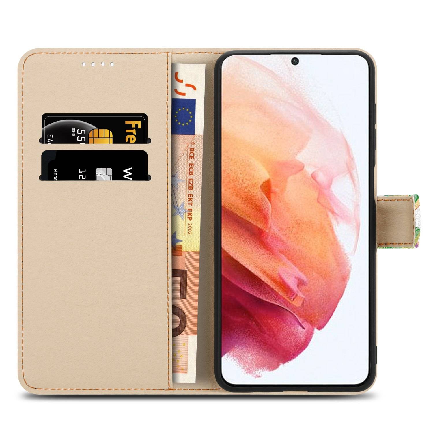 Cadorabo Schutzhülle für Samsung Galaxy S22 PLUS Hülle Design Grüner Regenwald No.8 Handyhülle Schutzhülle Etui