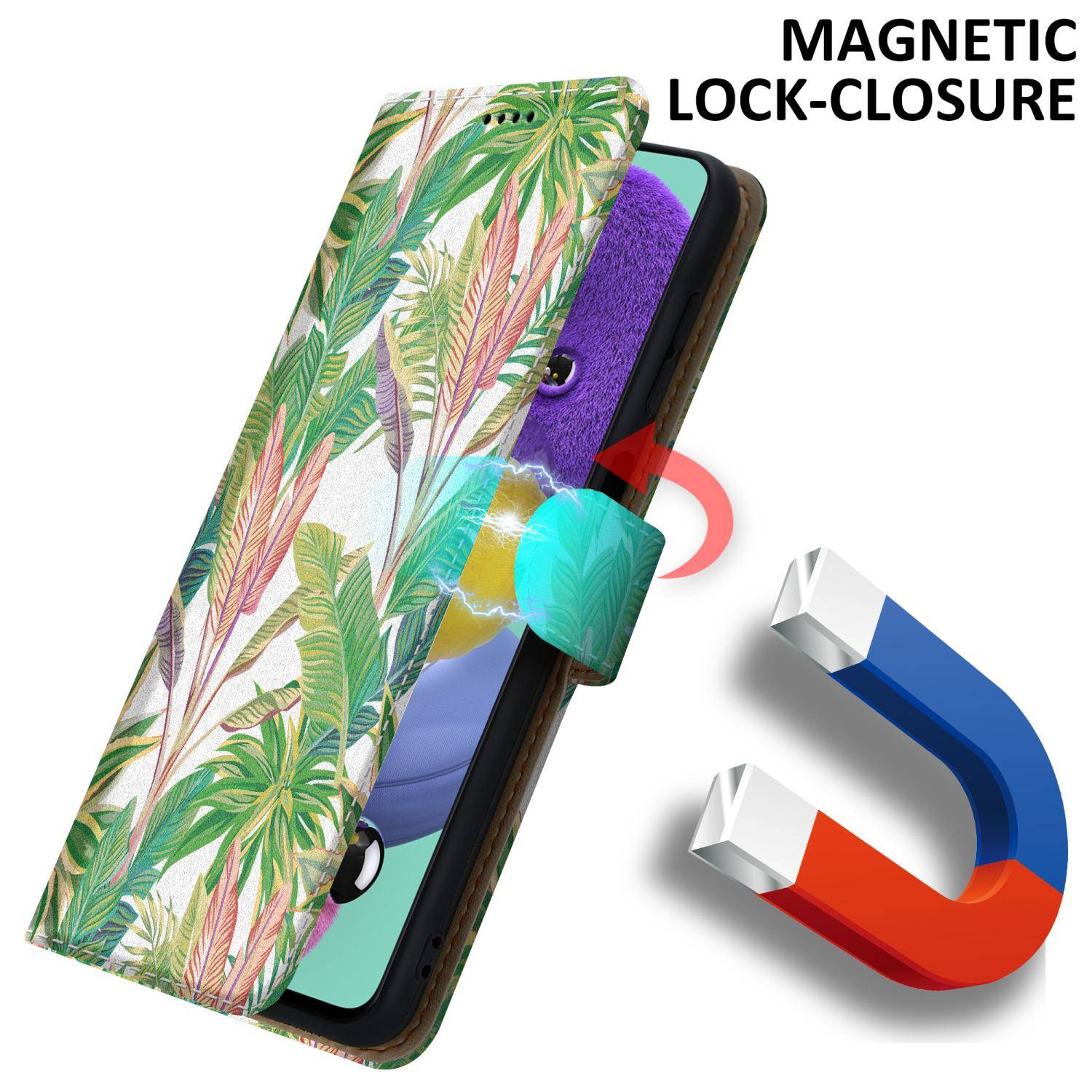 Cadorabo Schutzhülle für Samsung Galaxy A51 4G / M40s Hülle Design Grüner Regenwald No.8 Handyhülle Schutzhülle Etui
