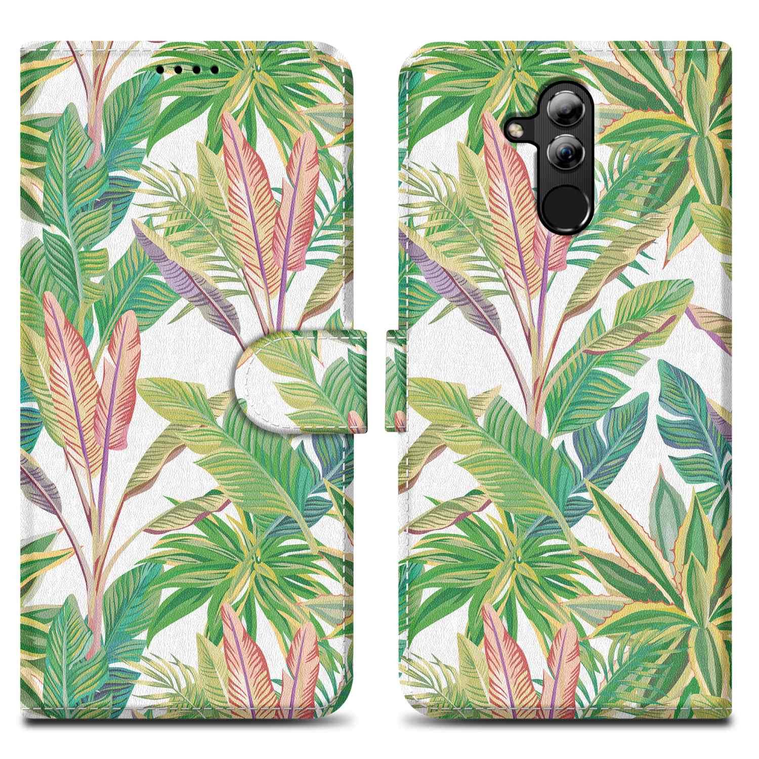 Cadorabo Schutzhülle für Huawei MATE 20 LITE Hülle Design Grüner Regenwald No.8 Handyhülle Schutzhülle Etui Magnetisch