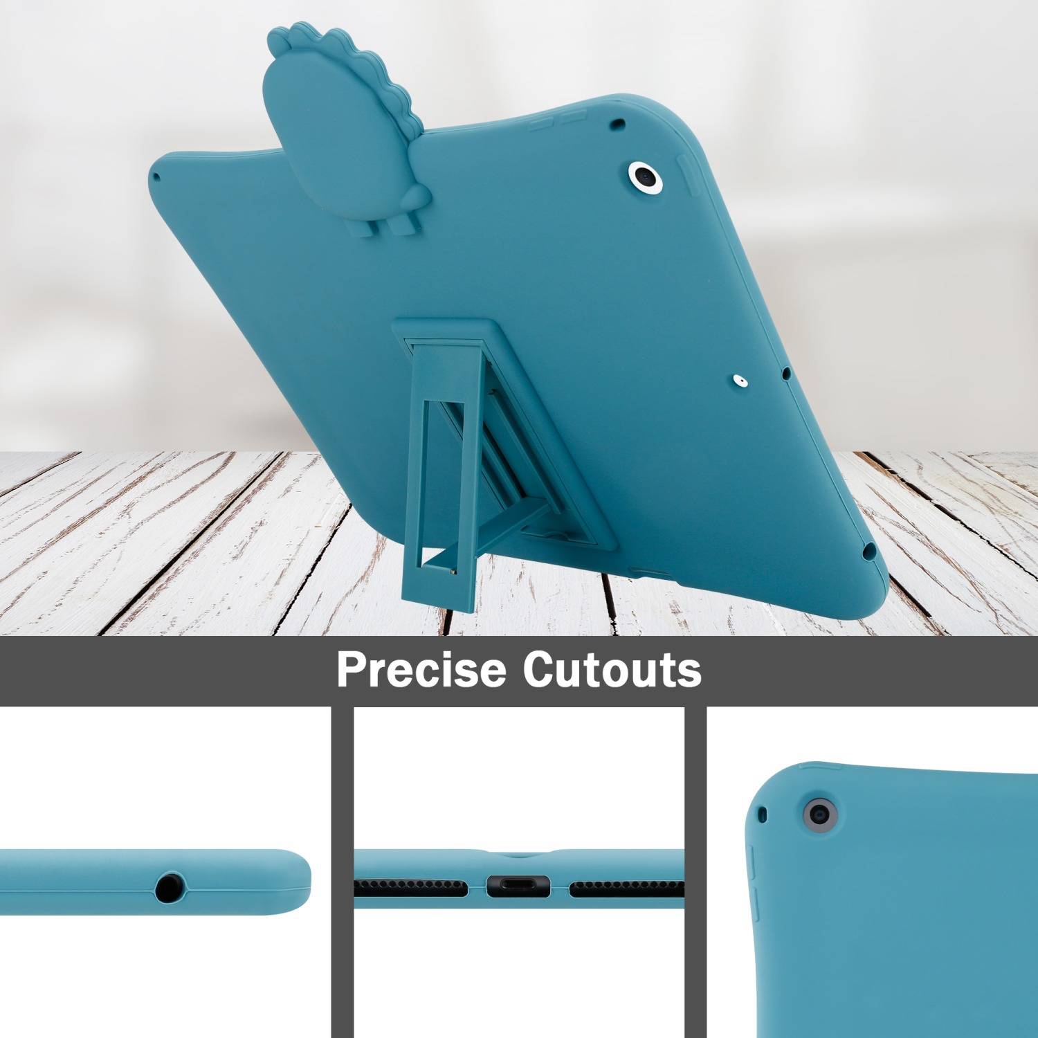 Cadorabo Hülle für Apple iPad AIR 3 (10.5 Zoll) Tablet Hülle Design Blau Schutzhülle für Kinder TPU Etui Standfunktion