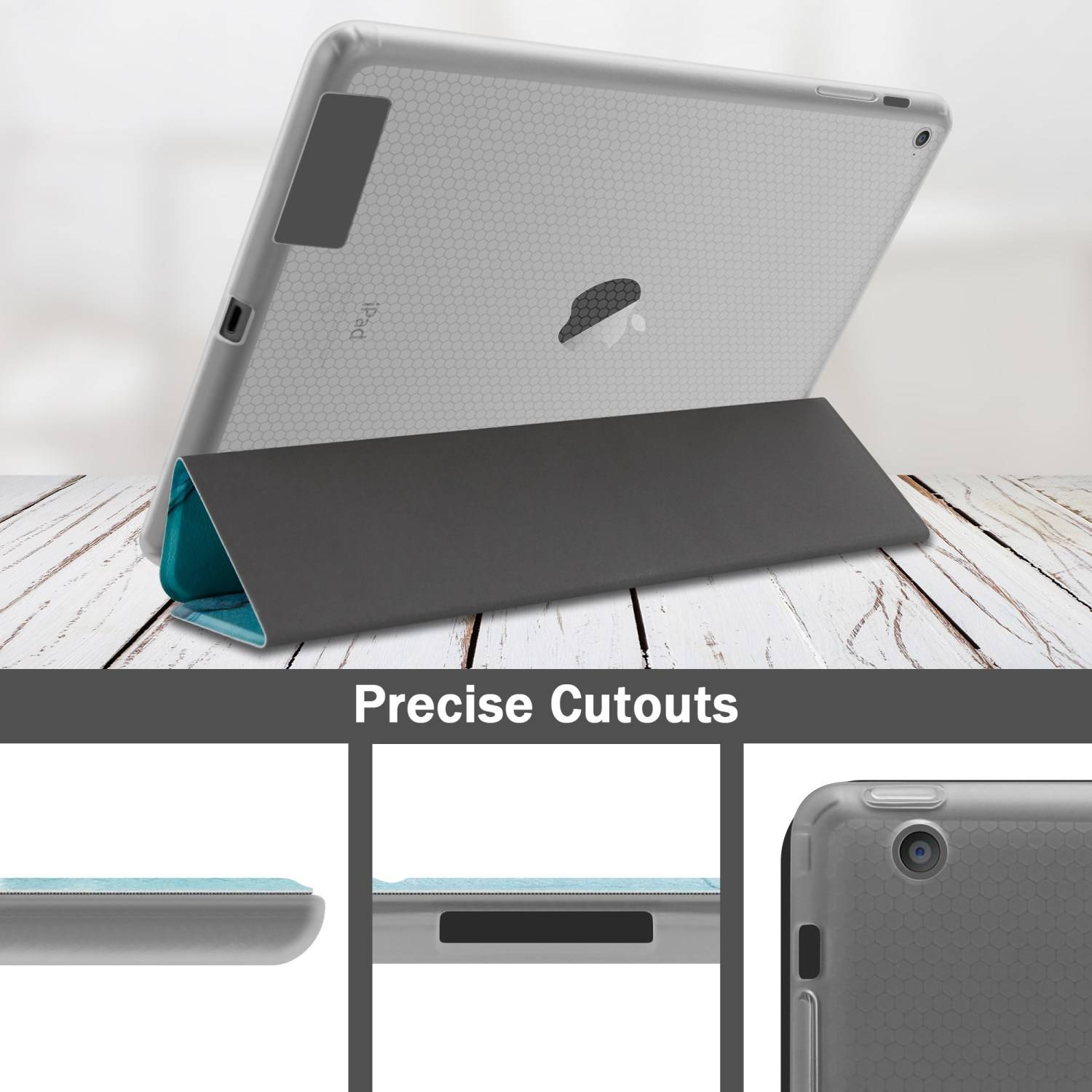 Cadorabo Hülle für Apple iPad 2 / 3 / 4 Handyhülle Design Grün Schutzhülle Tablet Hülle Etui TPU Tasche Standfunktion