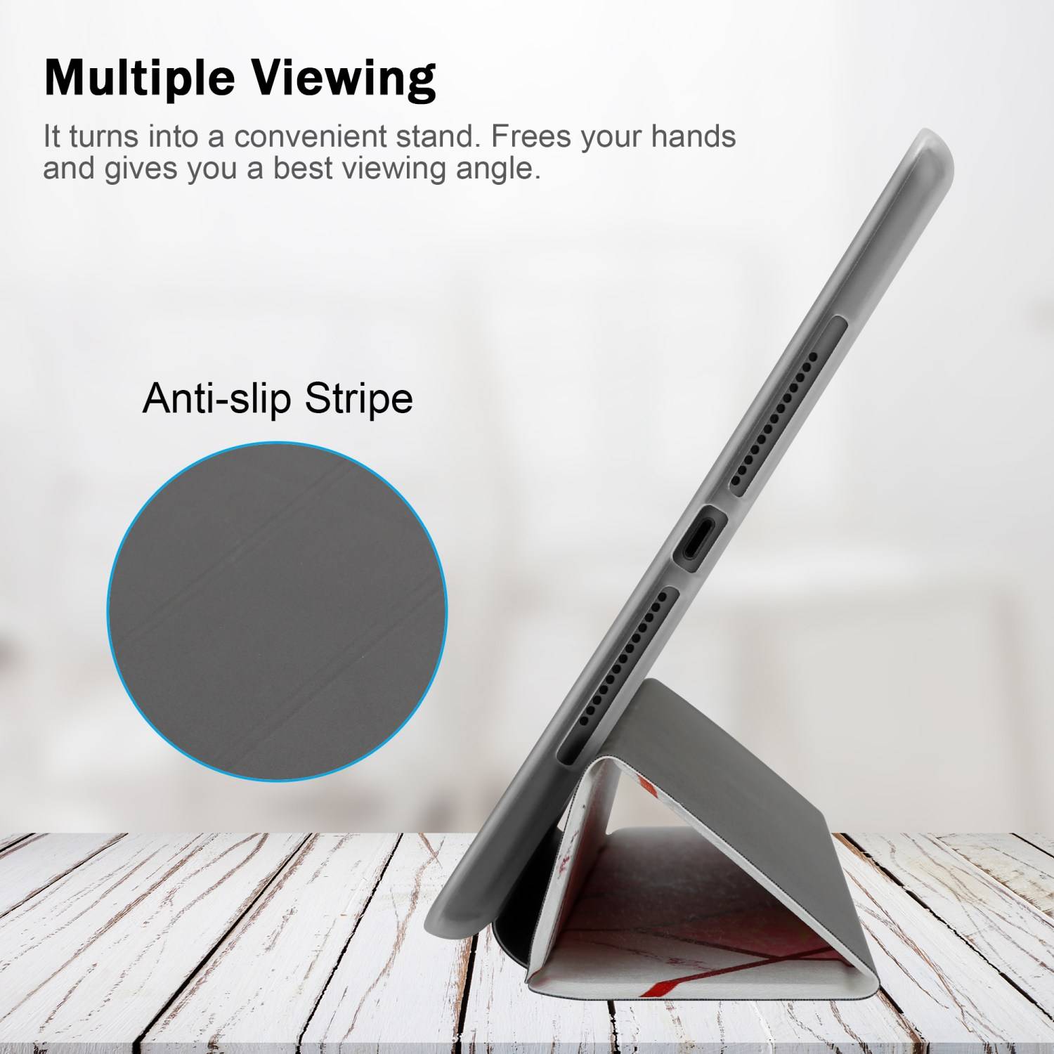 Cadorabo Hülle für Apple iPad AIR 2 2014 / AIR 2013 / PRO (9.7 Zoll) Handyhülle Design Weiß Schutzhülle Tablet Hülle