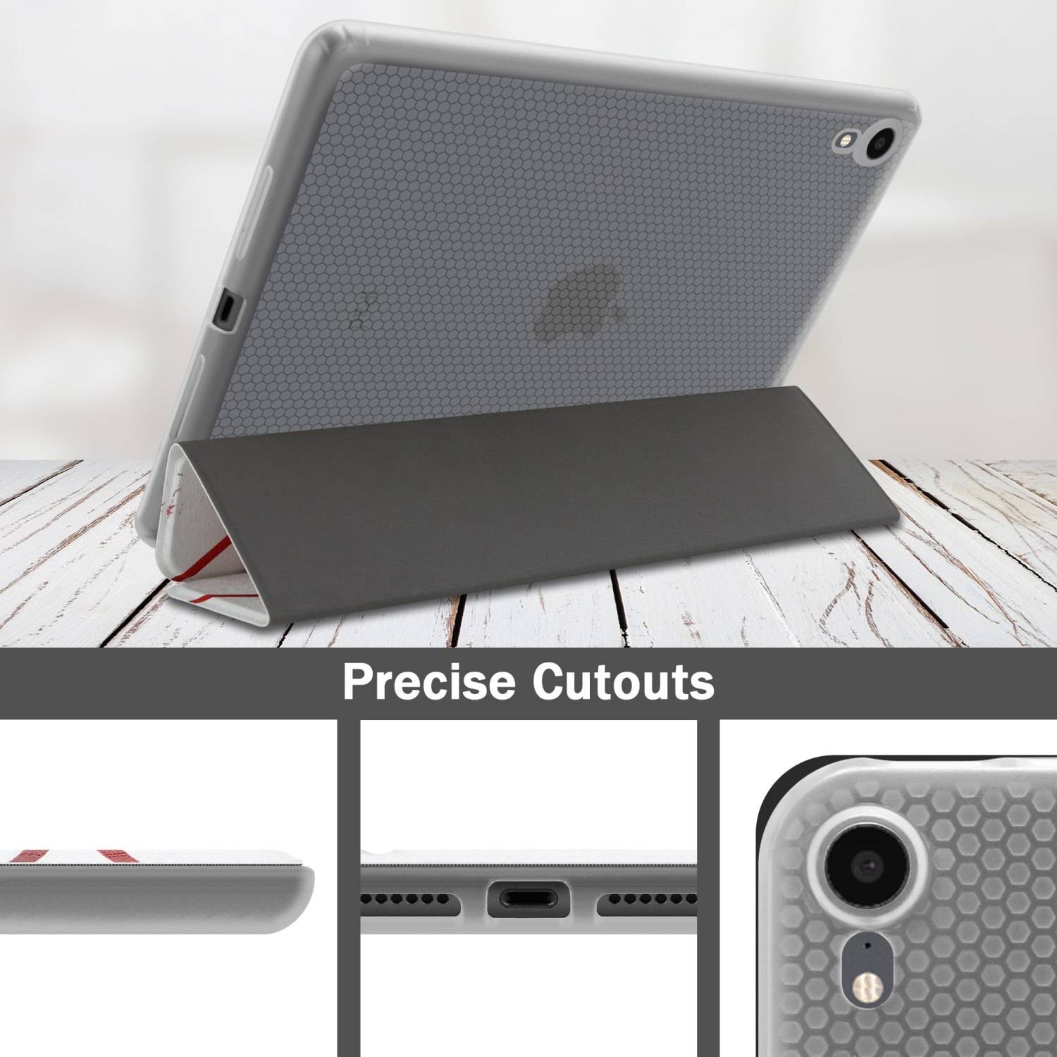 Cadorabo Hülle für Apple iPad MINI 6 (8.3 Zoll) Handyhülle Design Weiß Schutzhülle Tablet Hülle Etui TPU Tasche