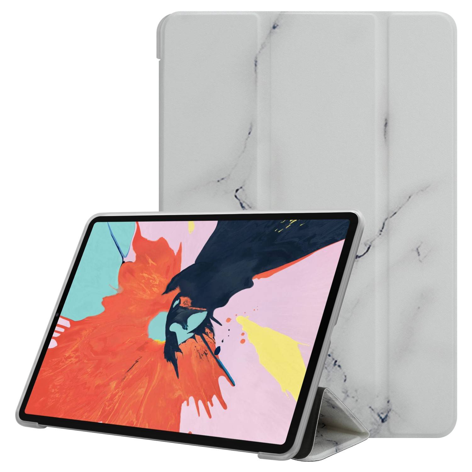 Cadorabo Hülle für Apple iPad PRO 11 2020 / 2021 (11 Zoll) Handyhülle Design Weiß Schutzhülle Tablet Hülle Etui TPU