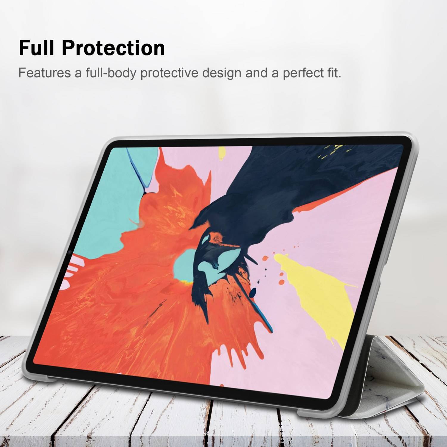 Cadorabo Hülle für Apple iPad PRO 11 2020 / 2021 (11 Zoll) Handyhülle Design Weiß Schutzhülle Tablet Hülle Etui TPU