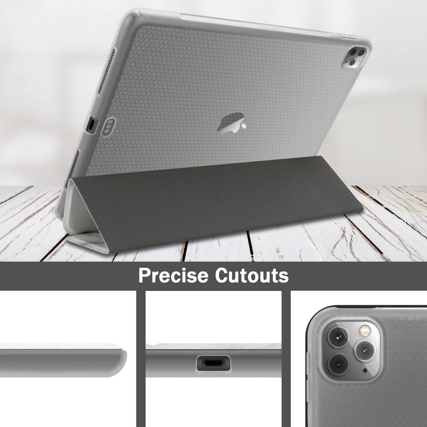 Cadorabo Hülle für Apple iPad PRO 11 2020 / 2021 (11 Zoll) Handyhülle Design Weiß Schutzhülle Tablet Hülle Etui TPU