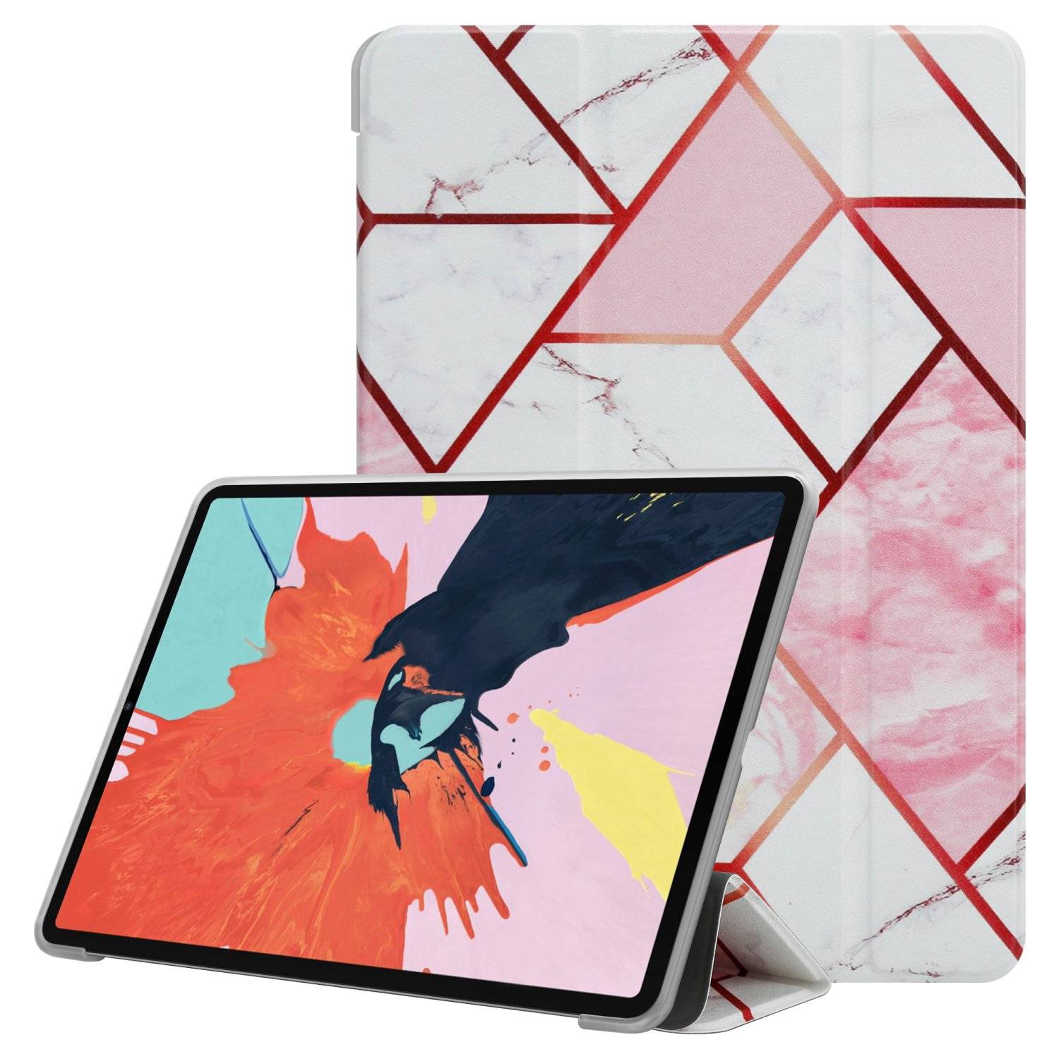 Cadorabo Hülle für Apple iPad PRO 11 2020 / 2021 (11 Zoll) Handyhülle Design Weiß Schutzhülle Tablet Hülle Etui TPU