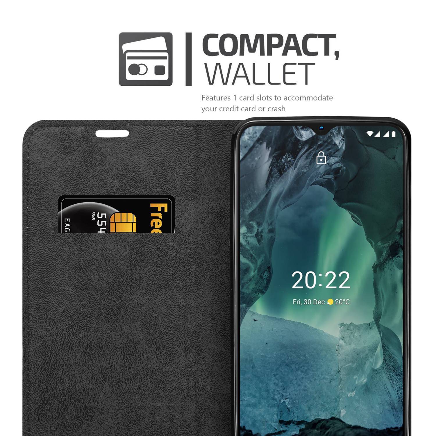 Cadorabo Hülle für Nokia G11 / G21 Schutz Hülle in Braun Handyhülle Etui Case Cover Magnetverschluss