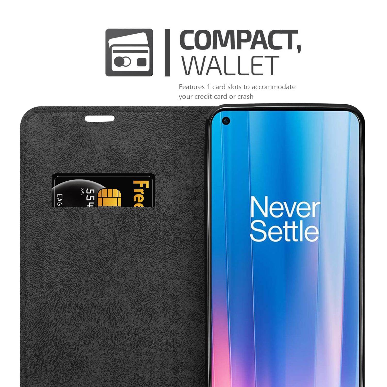 Cadorabo Hülle für OnePlus Nord CE 2 5G Schutz Hülle in Schwarz Handyhülle Etui Case Cover Magnetverschluss