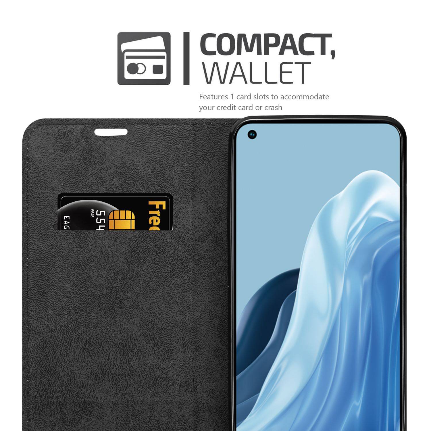 Cadorabo Hülle für Realme 7 5G Schutz Hülle in Rot Handyhülle Etui Case Cover Magnetverschluss