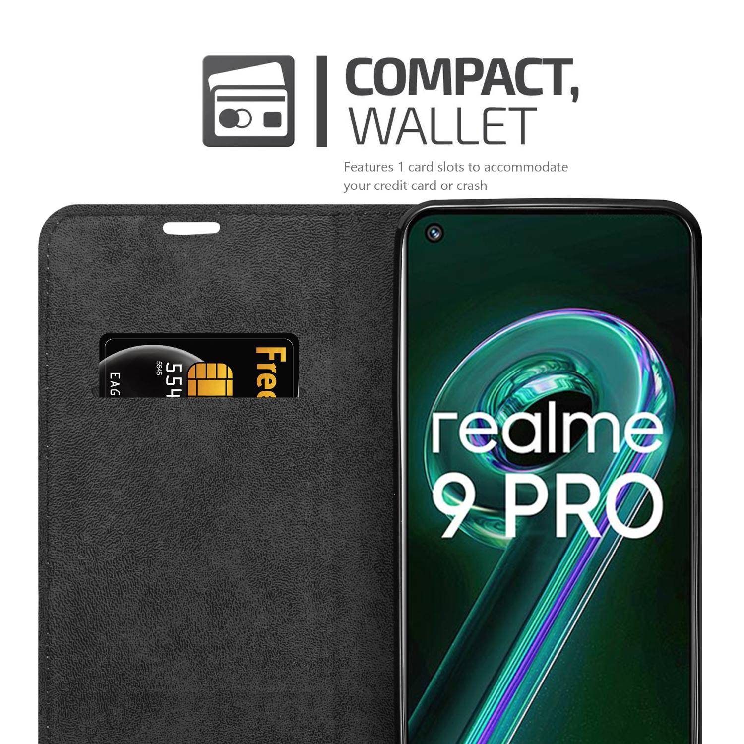 Cadorabo Hülle für Realme 9 5G / 9 PRO / V25 / Q5 / OnePlus Nord CE 2 LITE 5G Schutz Hülle in Braun Handyhülle Etui Case