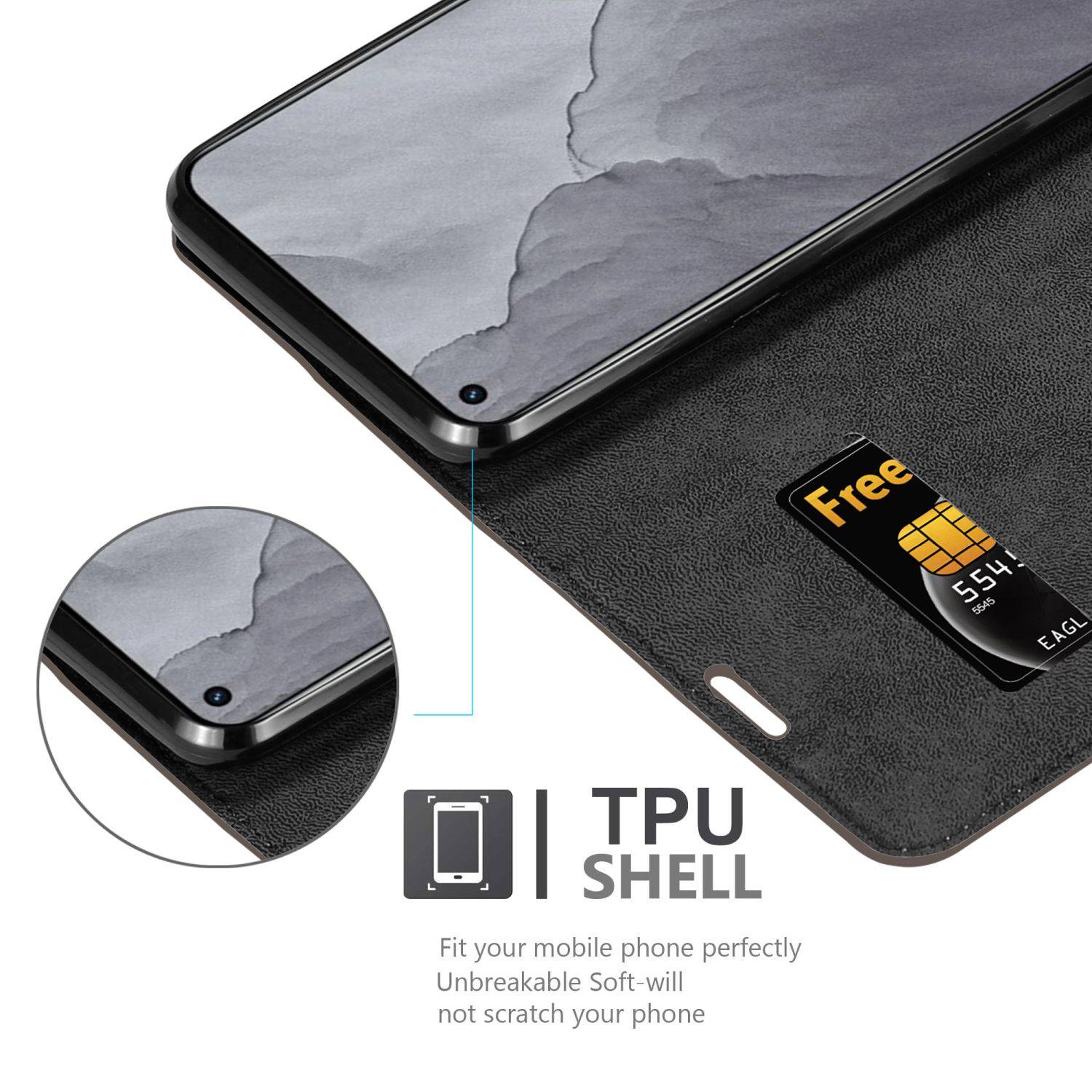 Cadorabo Hülle für Realme GT Master Schutz Hülle in Braun Handyhülle Etui Case Cover Magnetverschluss
