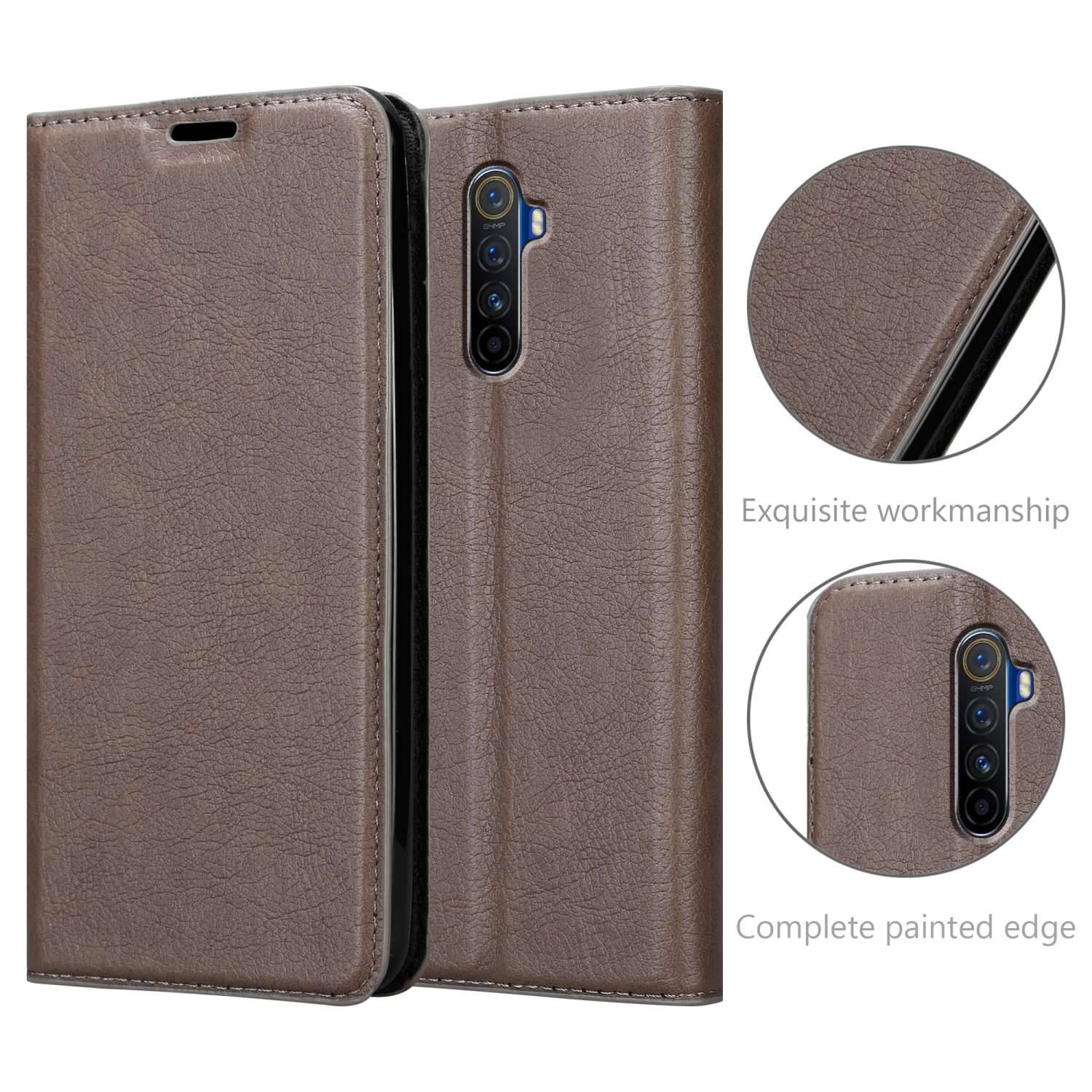 Cadorabo Hülle für Realme X2 PRO / Oppo Reno Ace Schutz Hülle in Braun Handyhülle Etui Case Cover Magnetverschluss