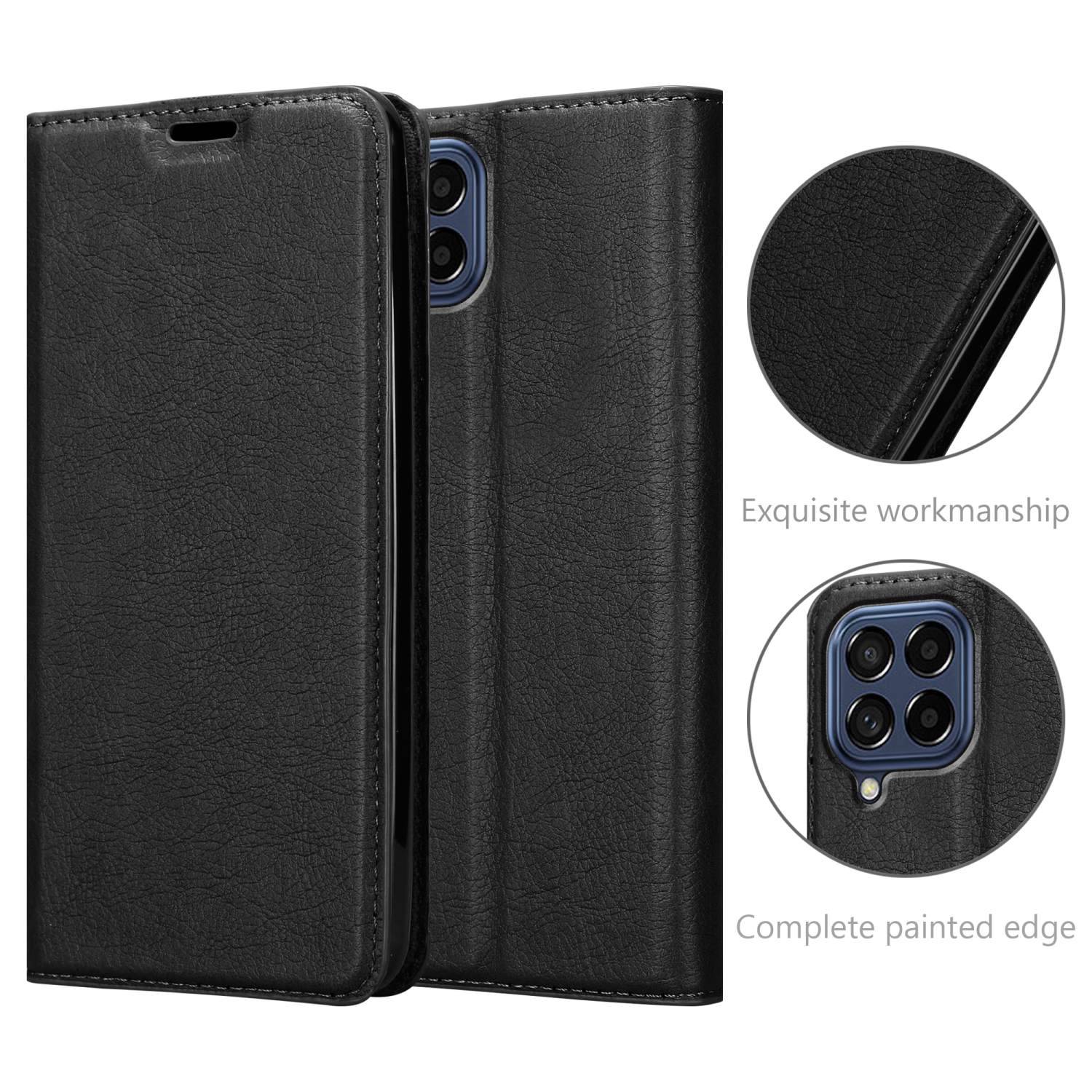 Cadorabo Hülle für Samsung Galaxy M53 5G Schutz Hülle in Schwarz Handyhülle Etui Case Cover Magnetverschluss