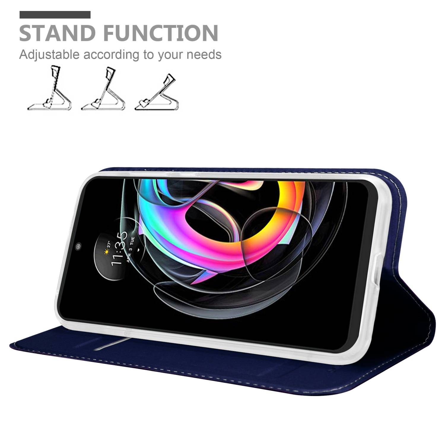 Cadorabo Handyhülle für Motorola EDGE 20 LITE / FUSION Schutz Hülle in Blau Cover Etui Book Case Booklet