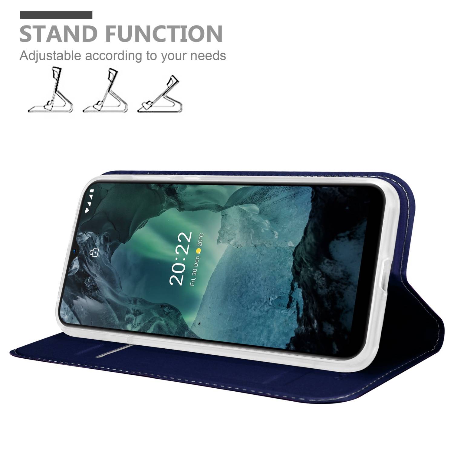 Cadorabo Handyhülle für Nokia G11 / G21 Schutz Hülle in Blau Cover Etui Book Case Booklet