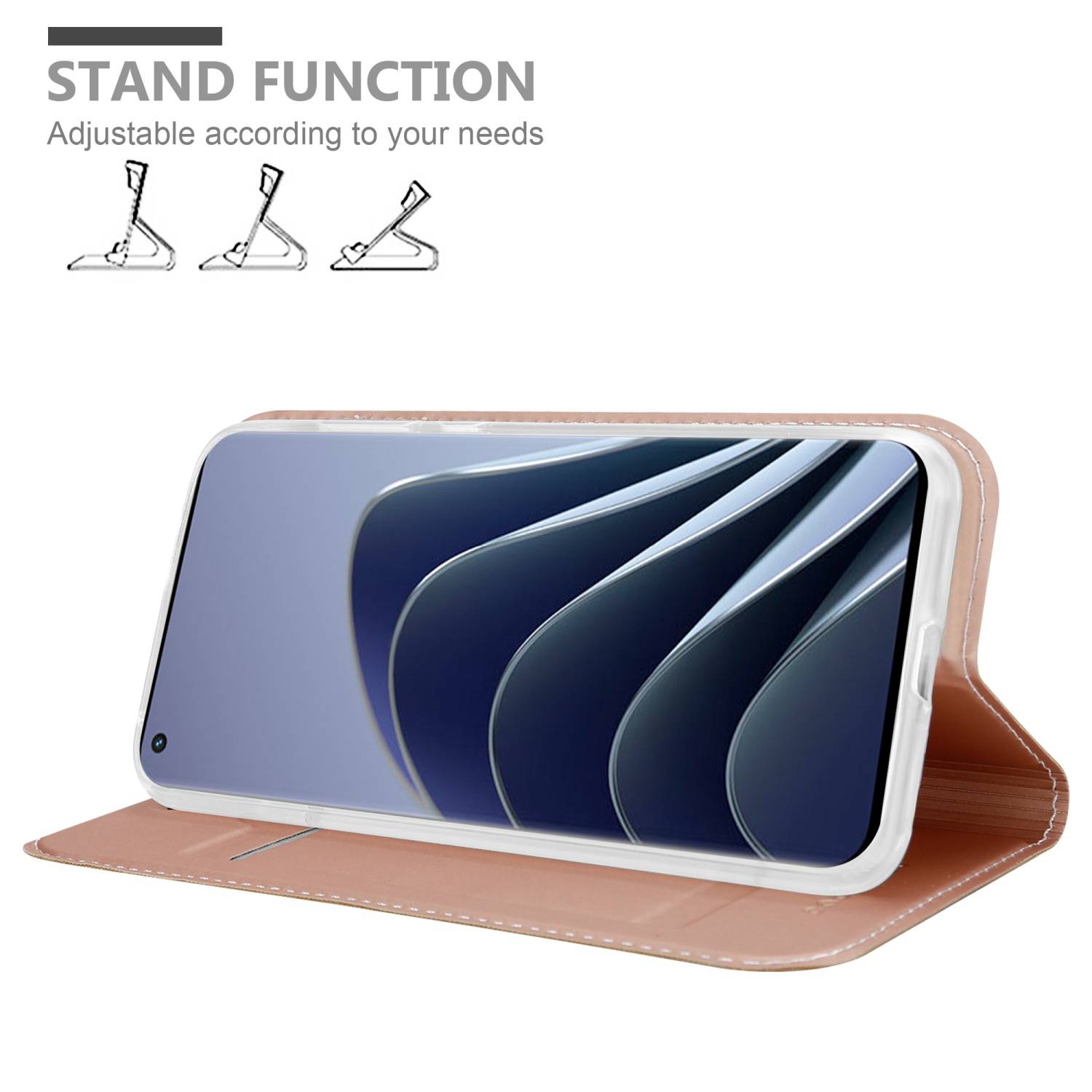 Cadorabo Handyhülle für OnePlus 10 PRO 5G Schutz Hülle in Rosa Cover Etui Book Case Booklet