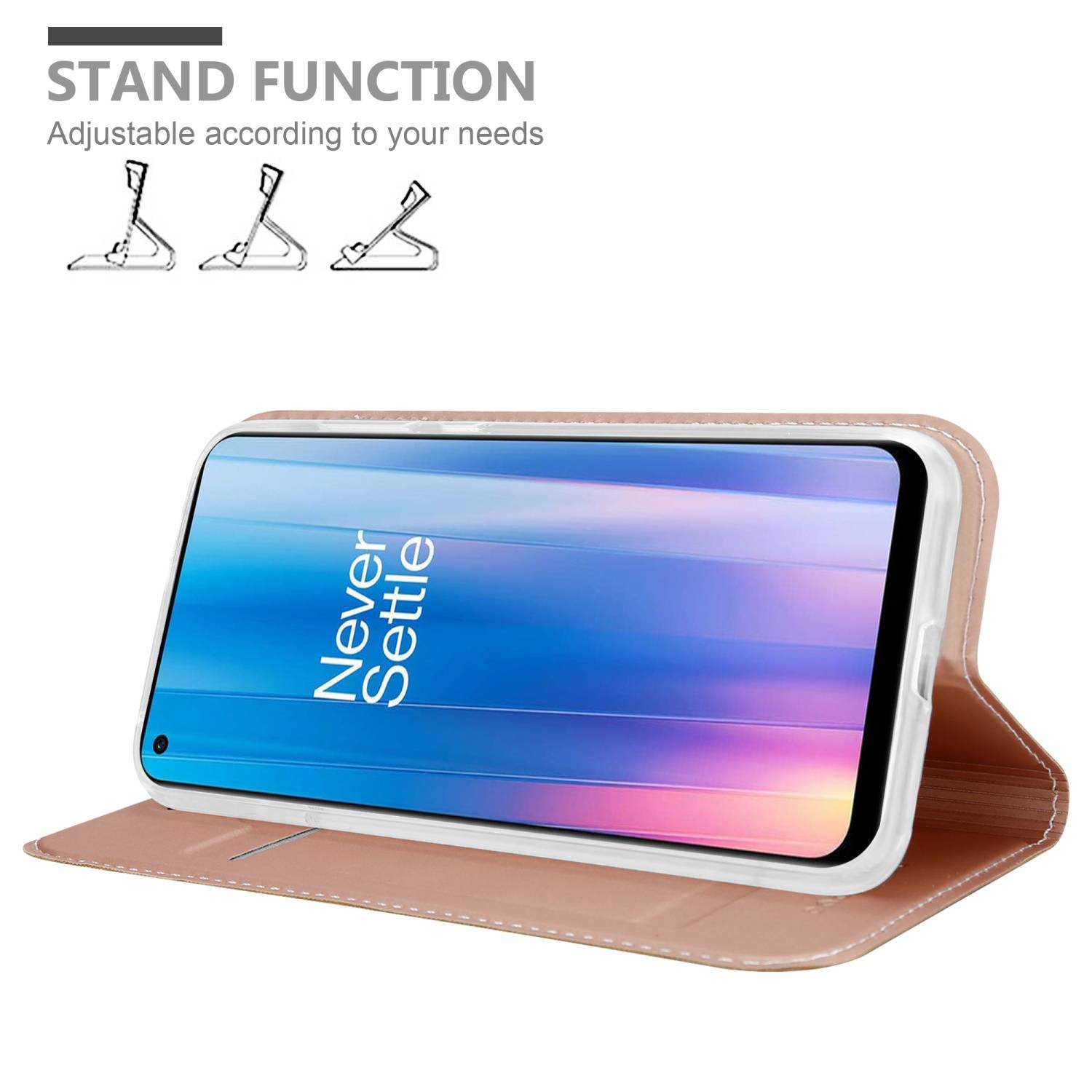 Cadorabo Handyhülle für OnePlus Nord CE 2 5G Schutz Hülle in Rosa Cover Etui Book Case Booklet