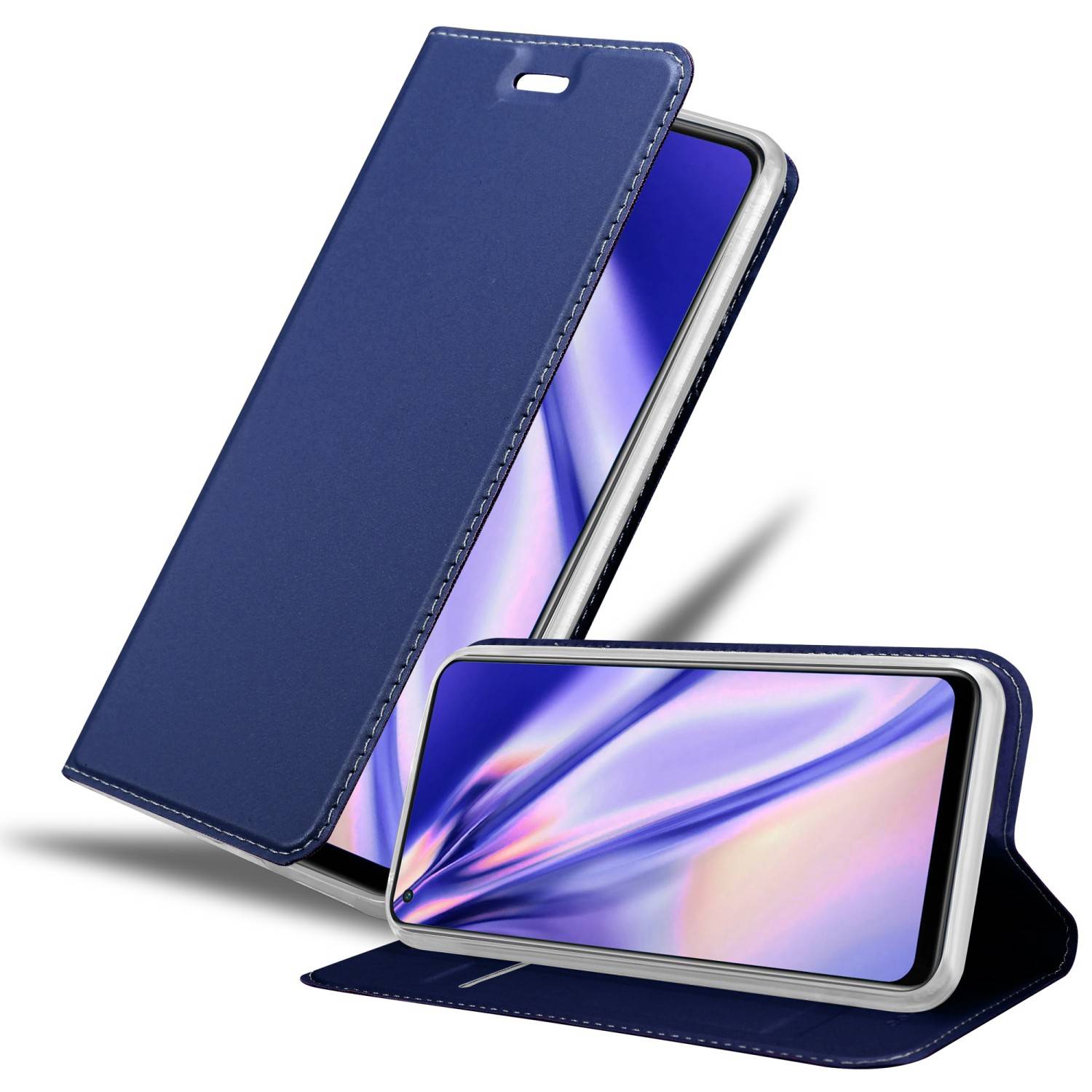 Cadorabo Handyhülle für Oppo FIND X5 LITE / Reno7 5G Schutz Hülle in Blau Cover Etui Book Case Booklet