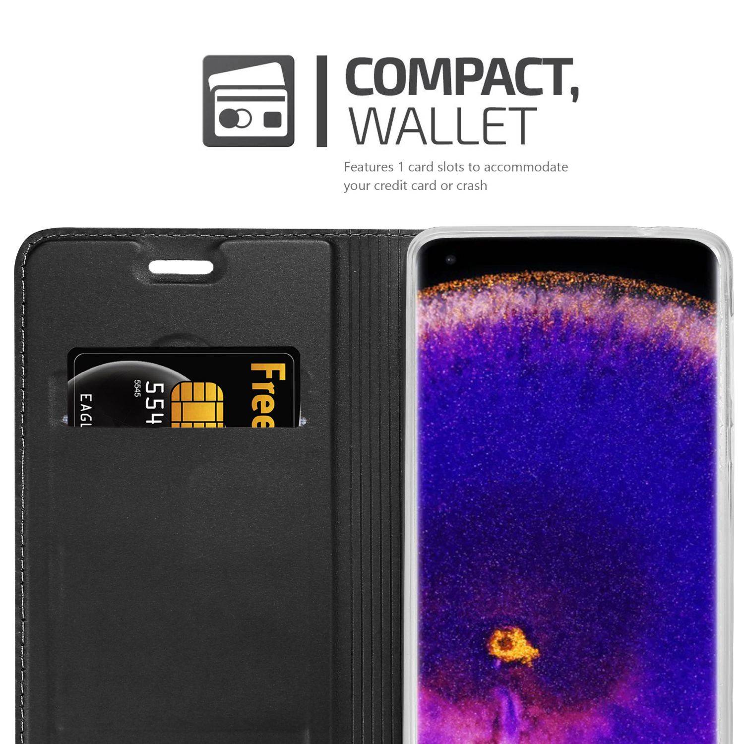 Cadorabo Handyhülle für Oppo FIND X5 PRO Schutz Hülle in Schwarz Cover Etui Book Case Booklet