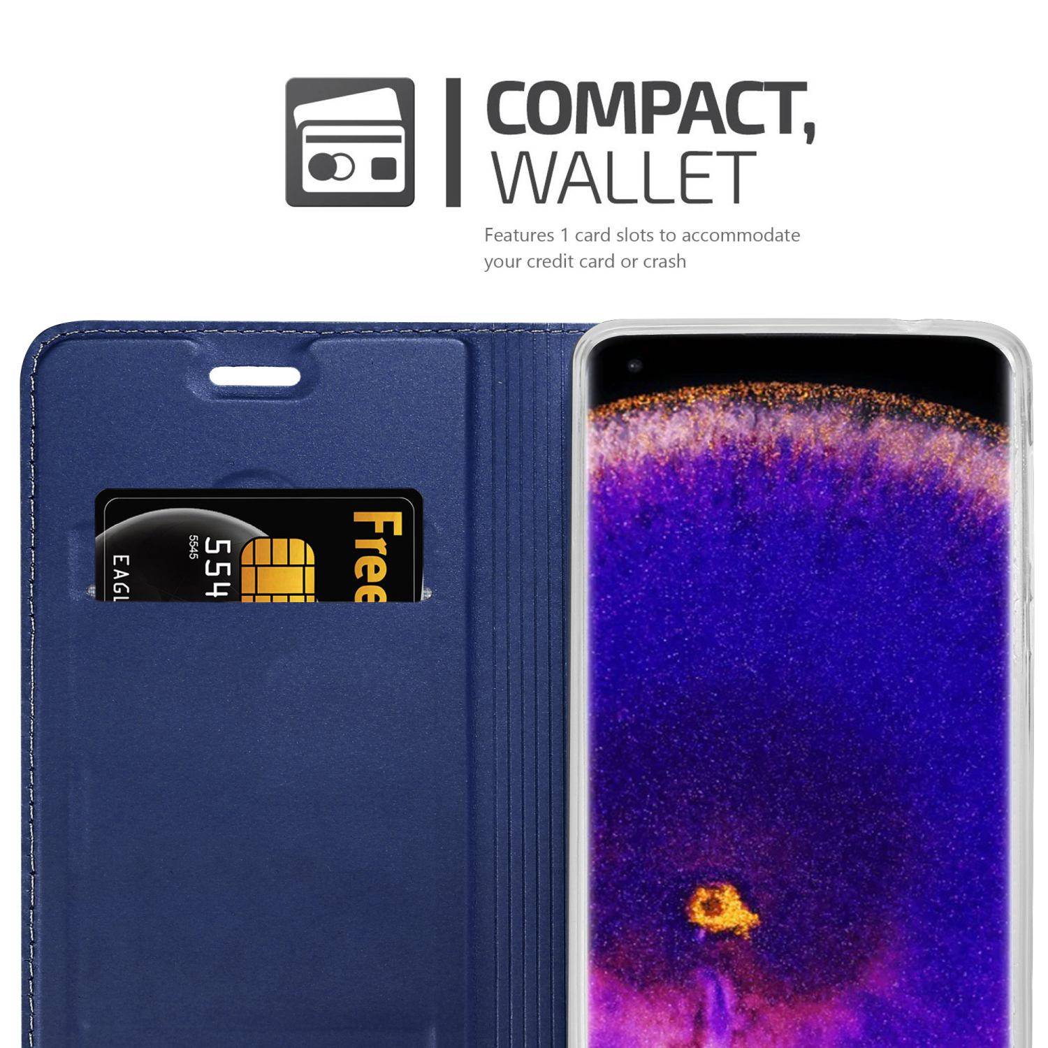Cadorabo Handyhülle für Oppo FIND X5 PRO Schutz Hülle in Blau Cover Etui Book Case Booklet