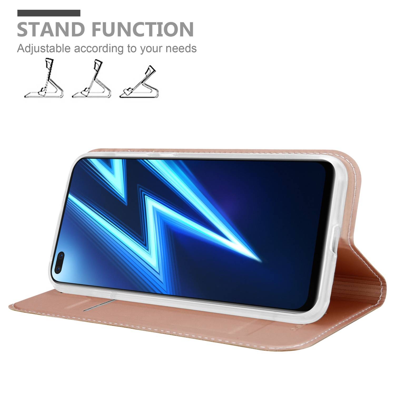 Cadorabo Handyhülle für Realme 6 PRO Schutz Hülle in Rosa Cover Etui Book Case Booklet