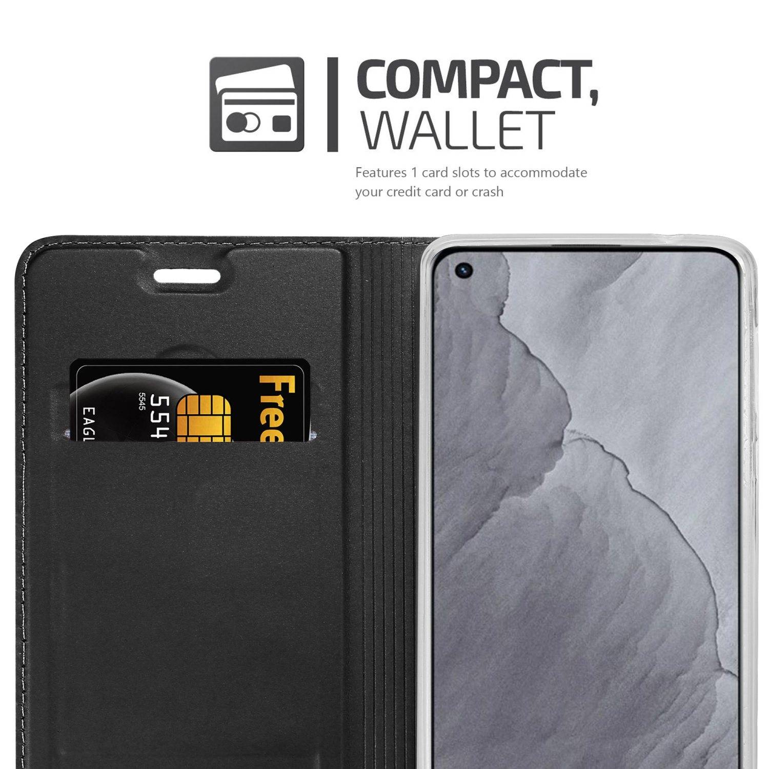 Cadorabo Handyhülle für Realme GT Master Schutz Hülle in Schwarz Cover Etui Book Case Booklet