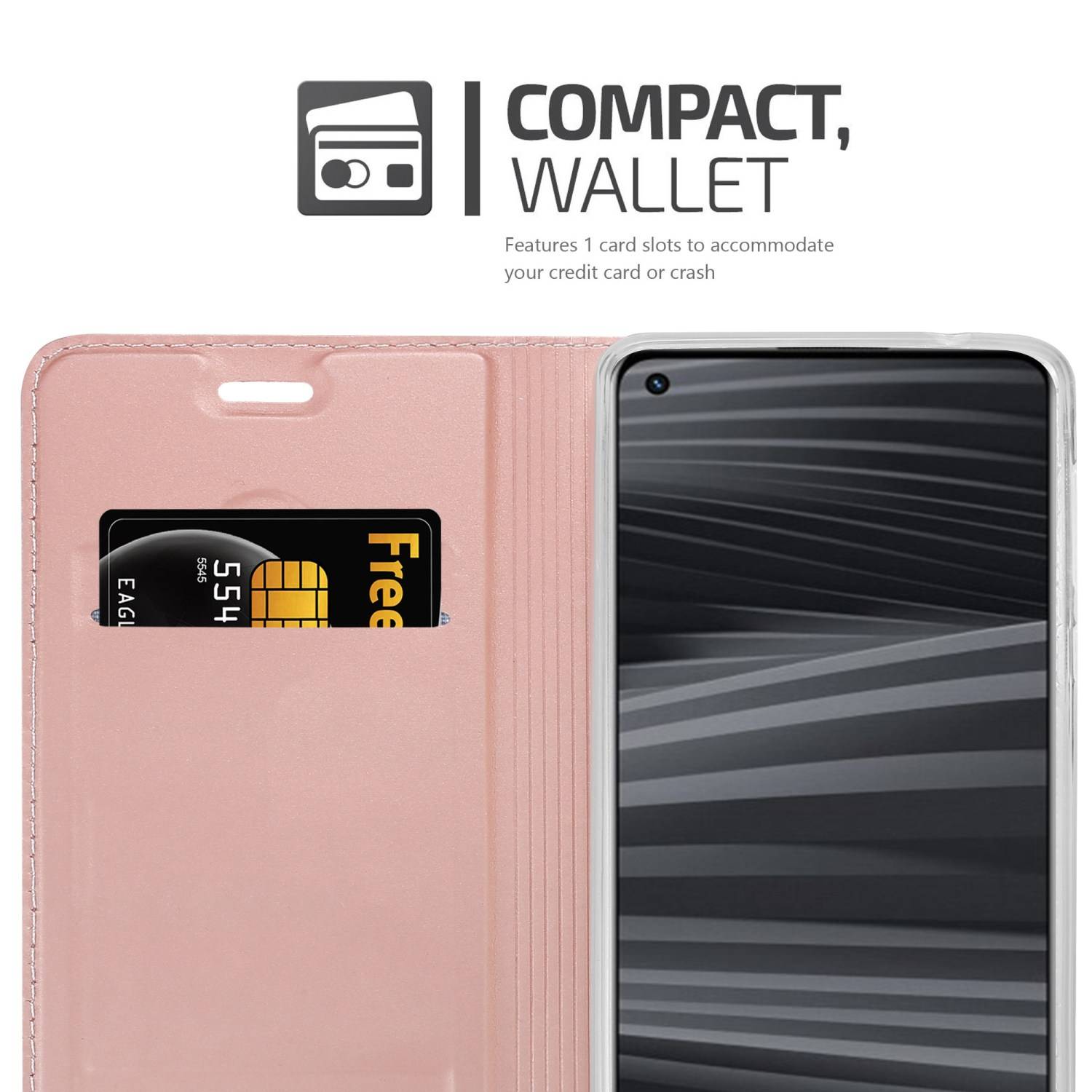 Cadorabo Handyhülle für Realme GT 2 / GT Neo 2 Schutz Hülle in Rosa Cover Etui Book Case Booklet